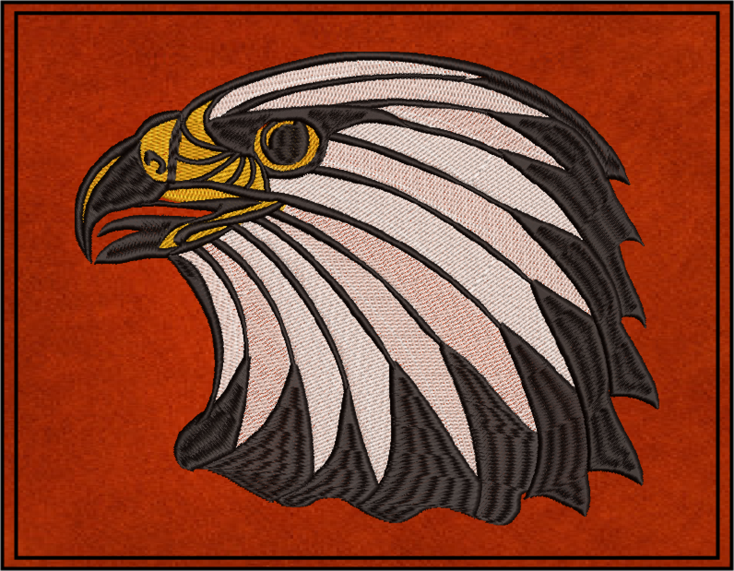 Eagle Machine Embroidery Design | American Bald Eagle Head Pattern | Patriotic Embroidery Design | 10 Sizes (0605)