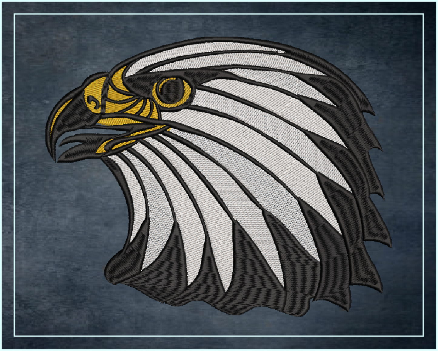 Eagle Machine Embroidery Design | American Bald Eagle Head Pattern | Patriotic Embroidery Design | 10 Sizes (0605)