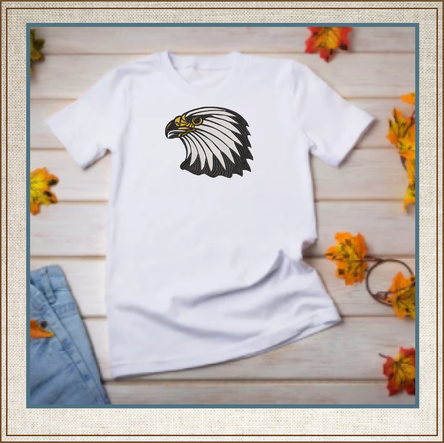 Eagle Machine Embroidery Design | American Bald Eagle Head Pattern | Patriotic Embroidery Design | 10 Sizes (0605)
