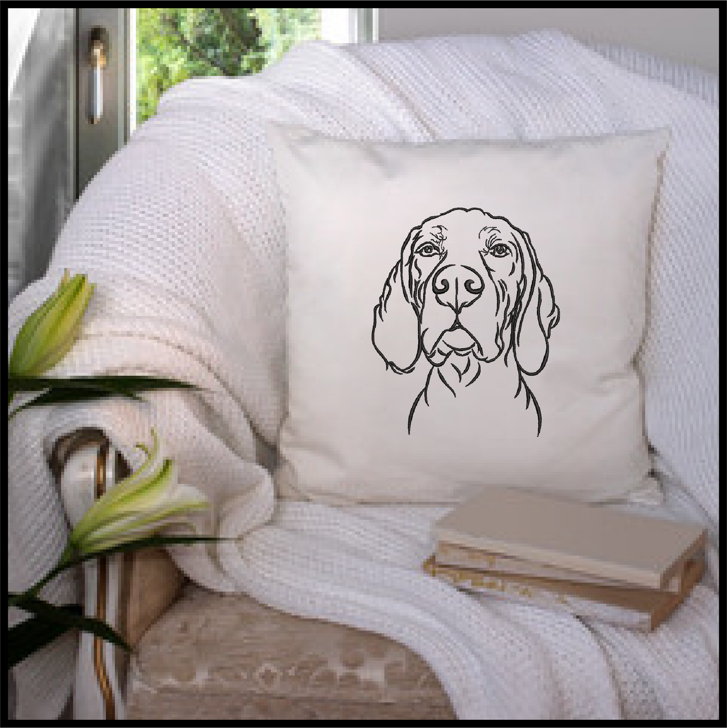 English Pointer Machine Embroidery Design – Pet Dog Pattern, Dog Lovers, 6 Sizes (0516)