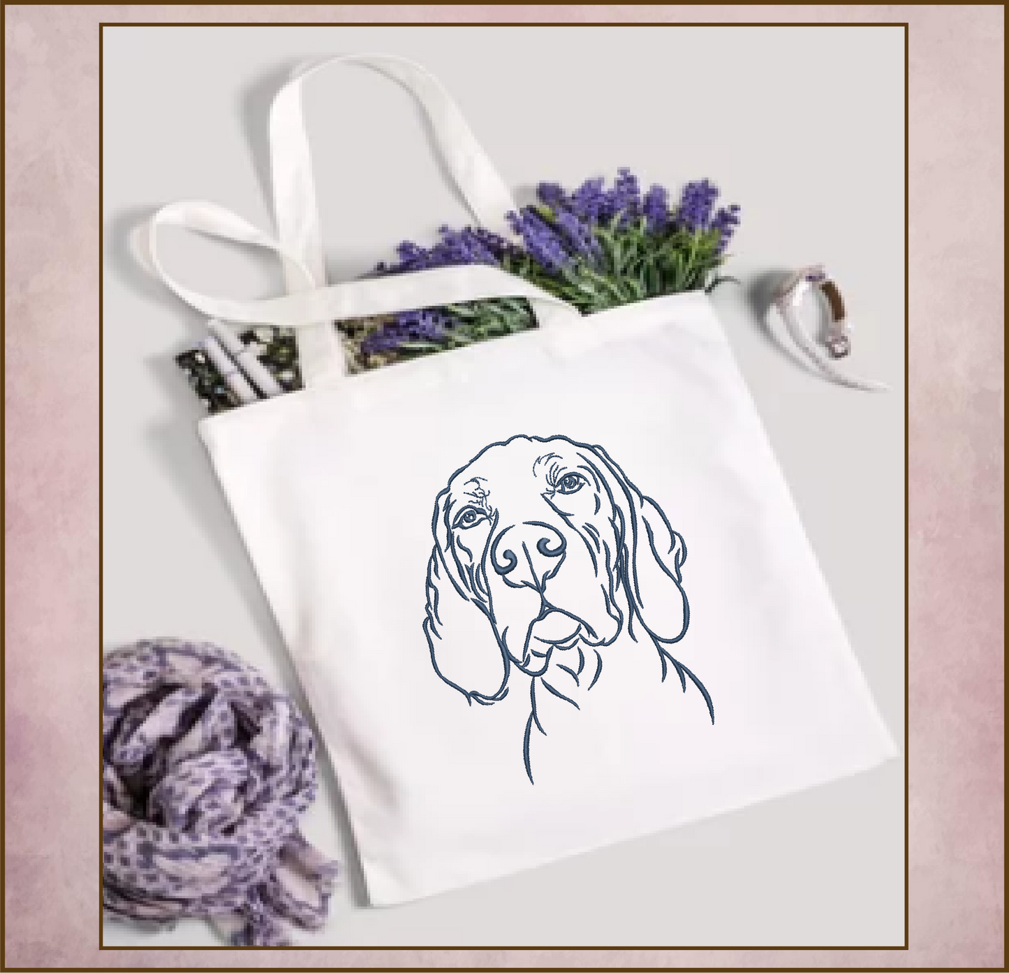 English Pointer Machine Embroidery Design – Pet Dog Pattern, Dog Lovers, 6 Sizes (0516)