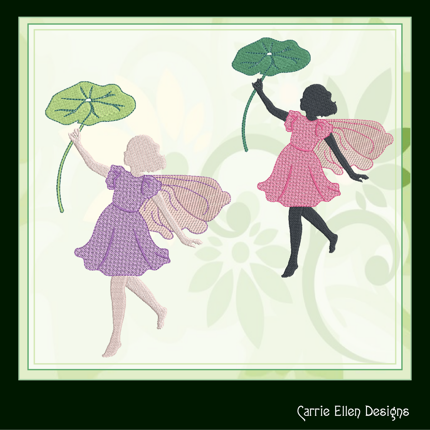 Fairy Profile Machine Embroidery Design – Beautiful Fantasy Character Art – Whimsical Fairy Sketch – 6 Sizes (1247)