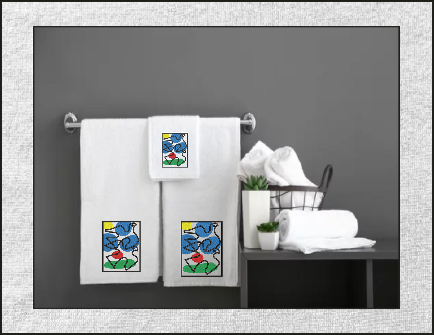 Artistic Doves Machine Embroidery Design – Piatti-Inspired Fine Art Birds – Multicolor Dove Pattern – 8 Sizes (0174)
