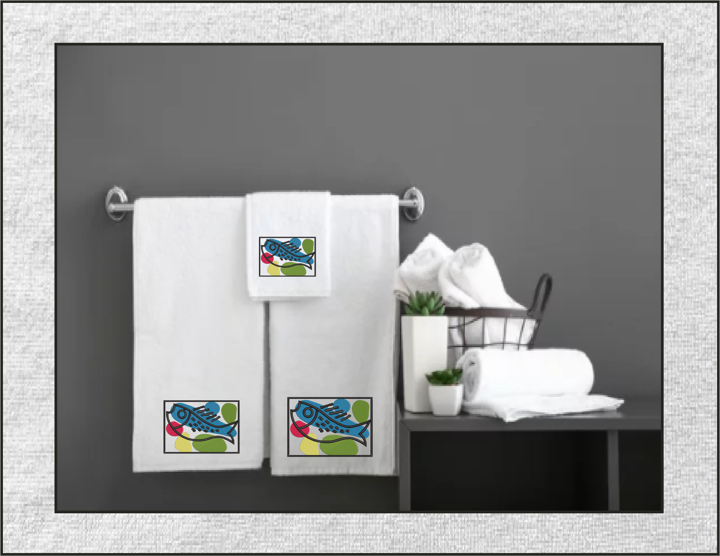 Fish Machine Embroidery Art – Mid-Century Inspired Marine Embroidery Design – Ocean Fish Pattern – 8 Sizes (0175)
