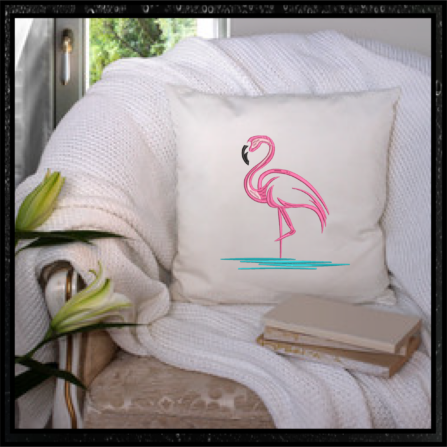 Flamingo Machine Embroidery Design. Machine Embroidery Pattern. Bird Embroidery Design, 10 Sizes (0307)