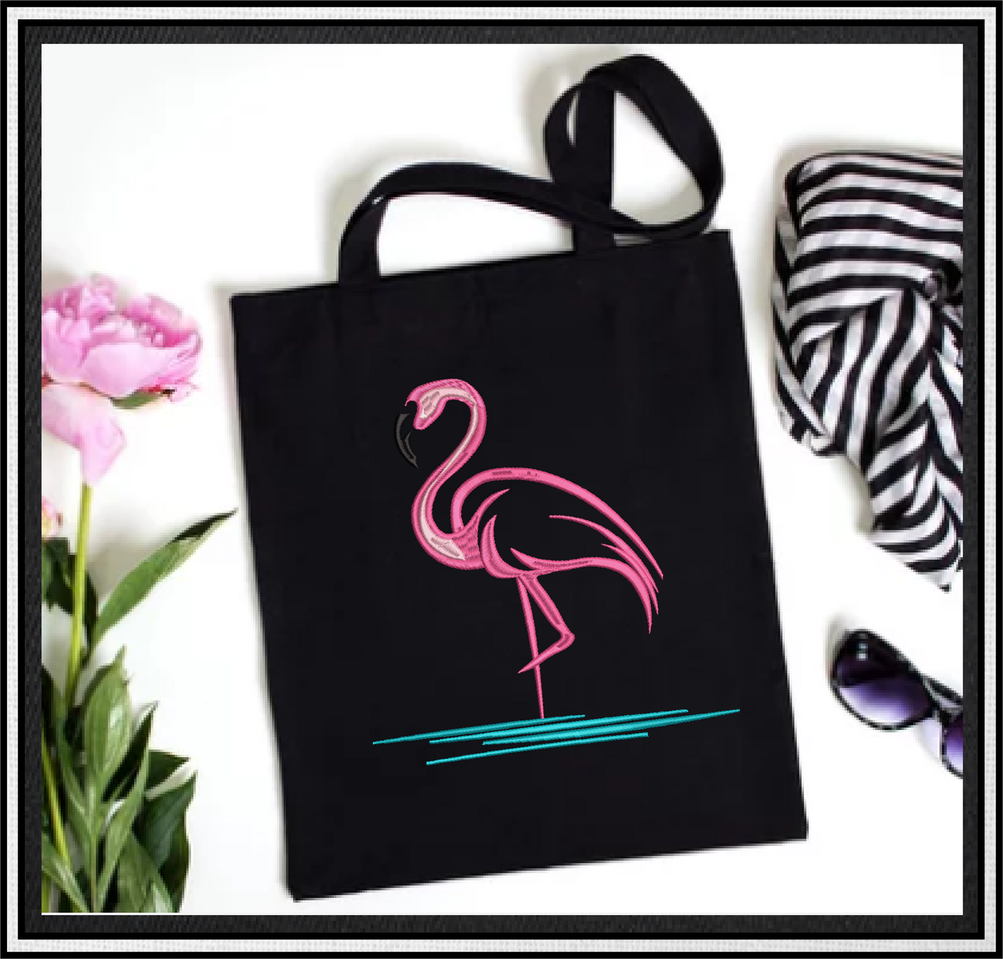 Flamingo Machine Embroidery Design. Machine Embroidery Pattern. Bird Embroidery Design, 10 Sizes (0307)