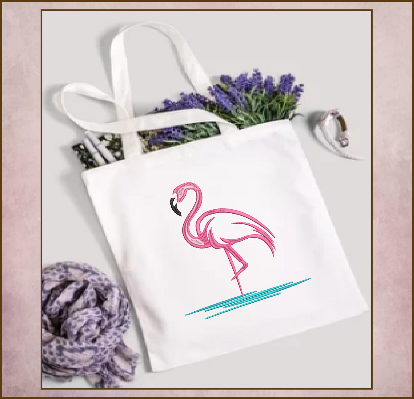Flamingo Machine Embroidery Design. Machine Embroidery Pattern. Bird Embroidery Design, 10 Sizes (0307)