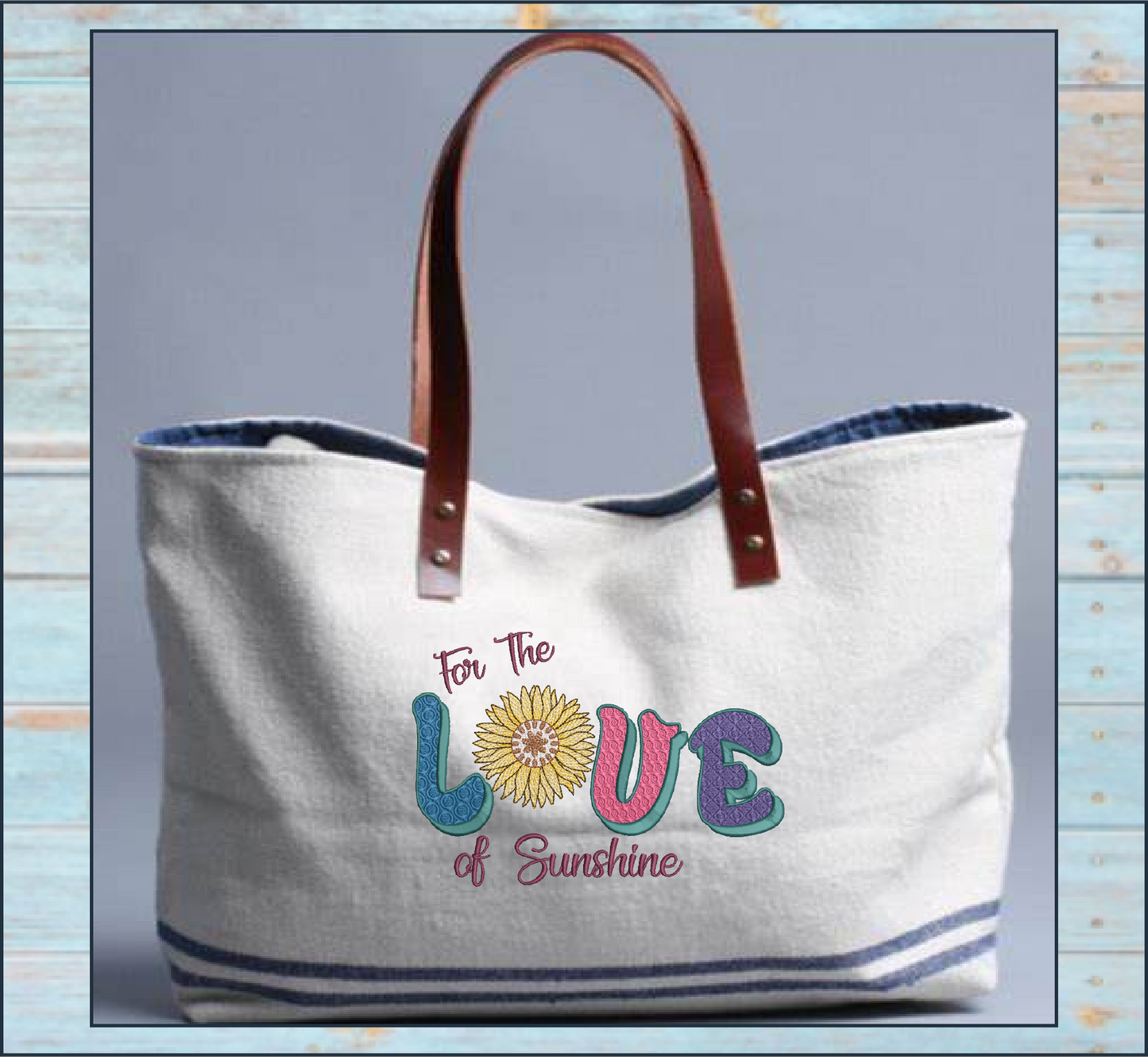 Sunshine Machine Embroidery Design | For the Love of Sunshine Saying | Positive Vibes & Happy Quotes | 6 Sizes (1747)