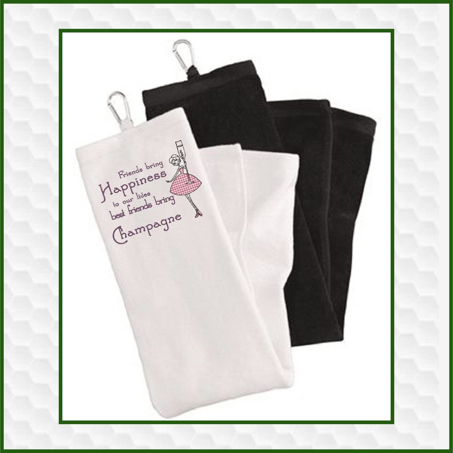 Friends Bring Champagne Machine Embroidery Design | Funny Sassy Quote, 4 Sizes (0426)