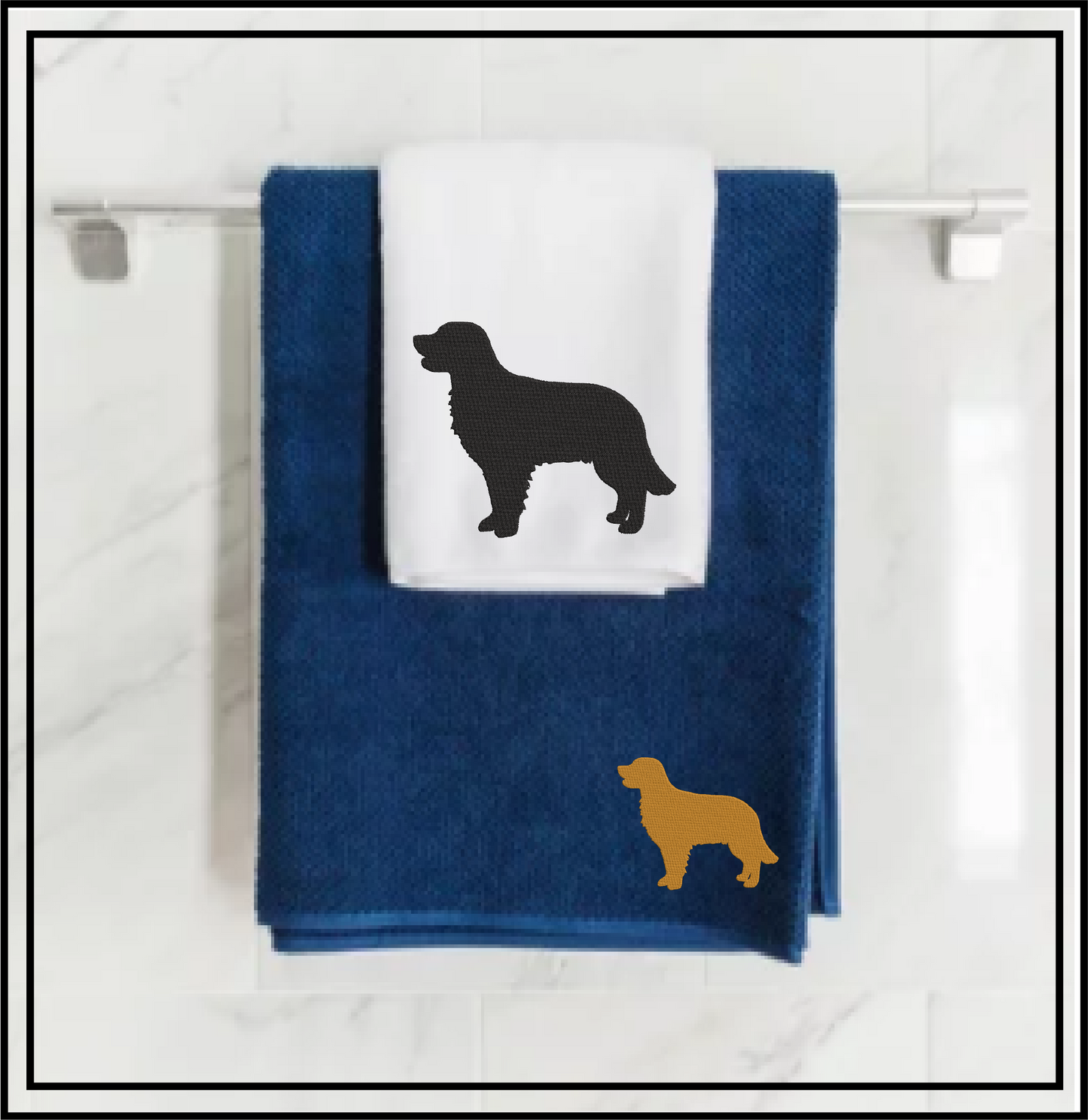 Golden Retriever Silhouette Machine Embroidery Design | Pet Dog Animal Embroidery Design | 4 Sizes (0580)