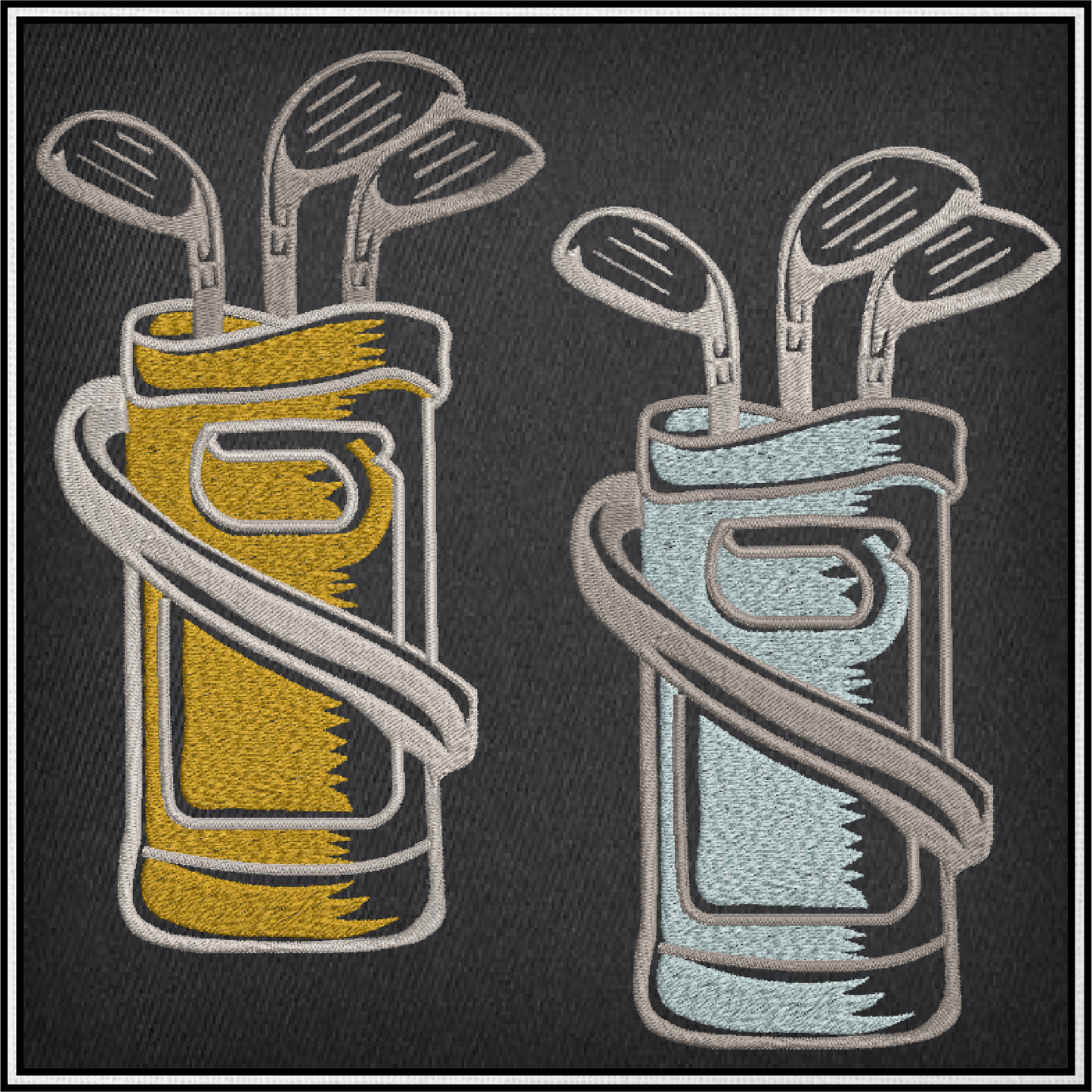 Golf Bag Machine Embroidery Design, Golf Club and Bag Design, Golf Sport Embroidery, Sport Equipment, 8 Sizes (0203)