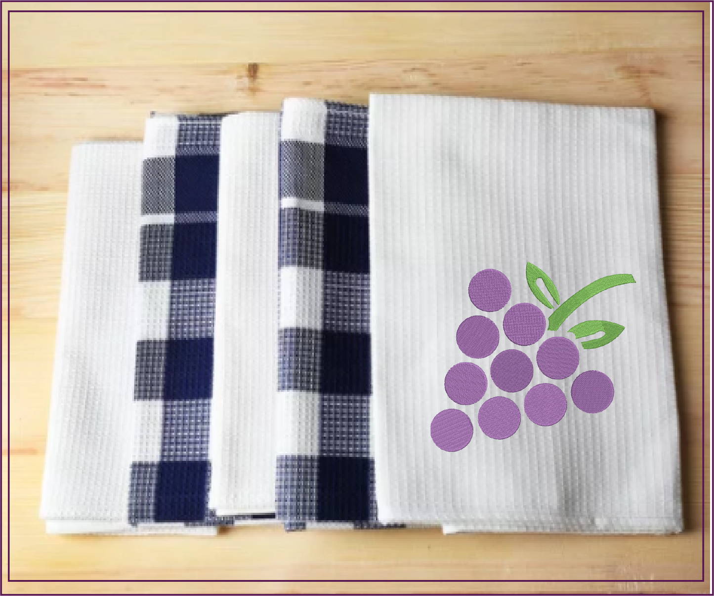 Bunch of Grapes Machine Embroidery Design | Vineyard Fruit Summer Embroidery | Grape Cluster Line Art | 8 Sizes (0957)