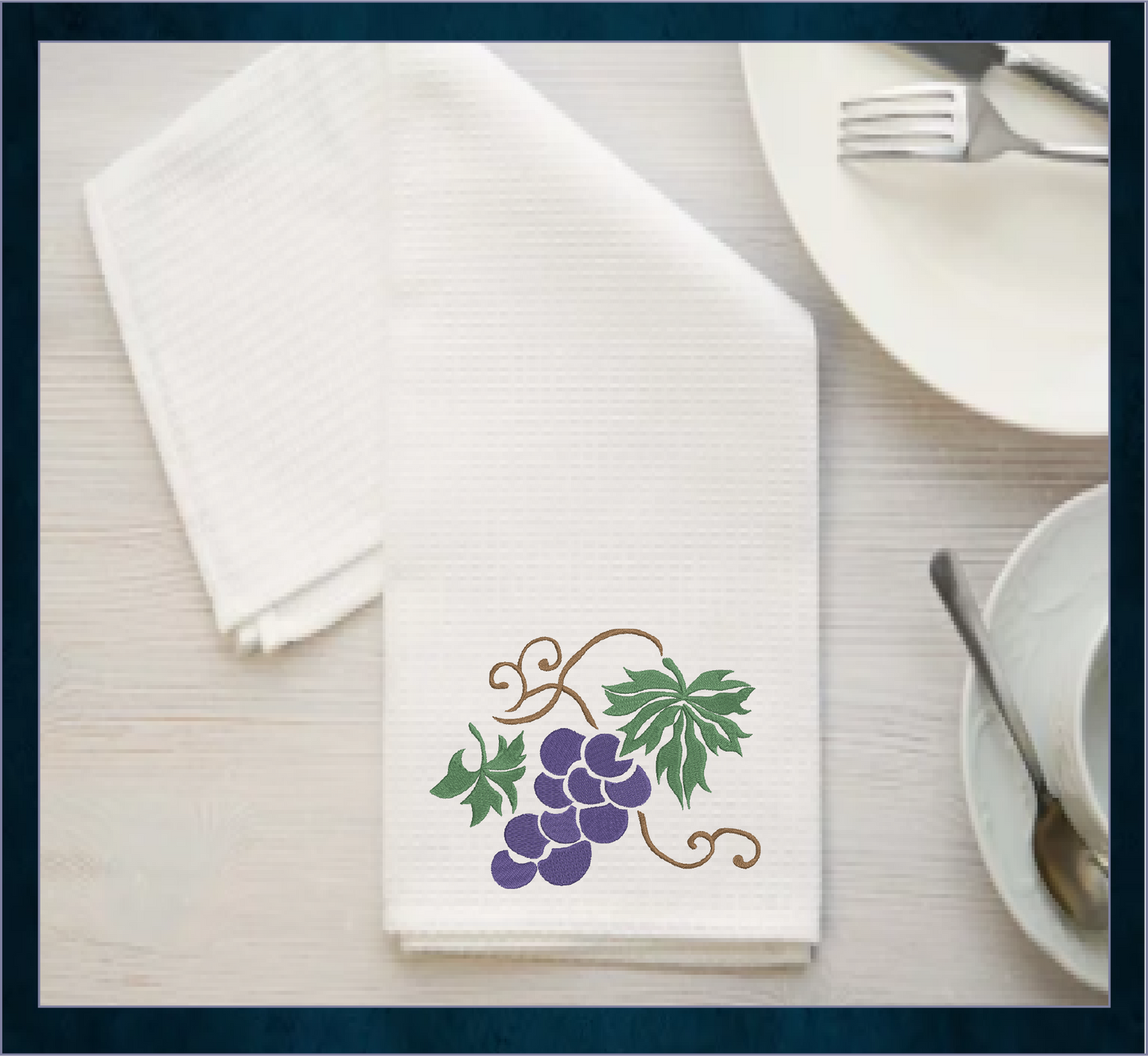 Bunch of Grapes Machine Embroidery Design | Vineyard Fruits Summer Embroidery | Grape Cluster Design | 8 Sizes (0958)