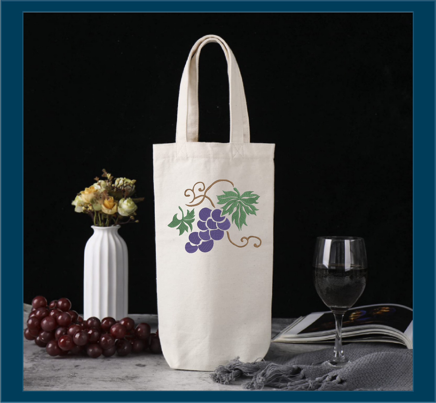 Bunch of Grapes Machine Embroidery Design | Vineyard Fruits Summer Embroidery | Grape Cluster Design | 8 Sizes (0958)