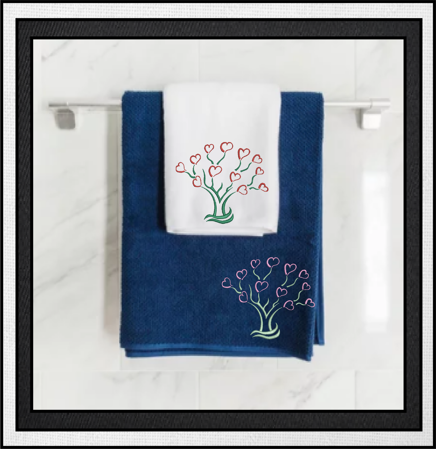 Heart Tree Machine Embroidery Design – Valentine’s Day, Blooming Hearts, Floral Garden Design – 6 Sizes (0410)