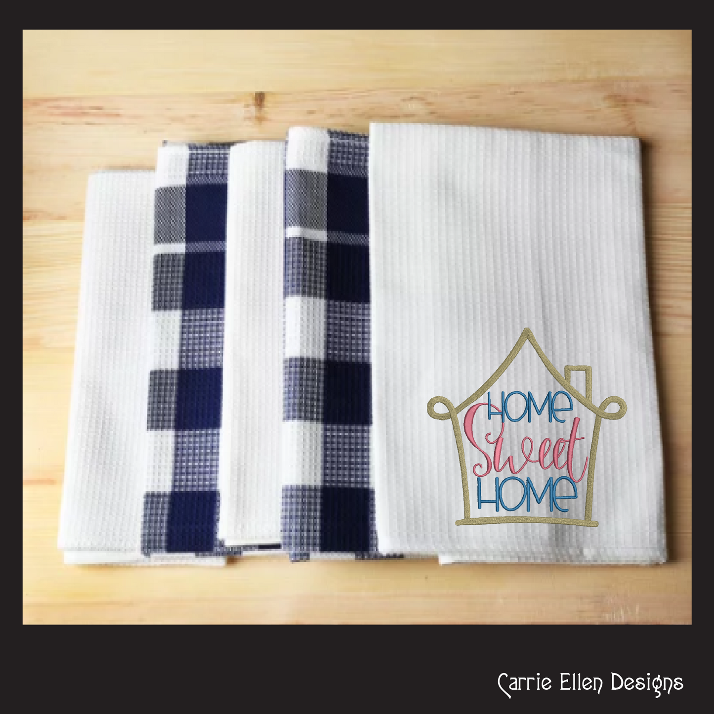 Home Sweet Home Machine Embroidery Design | Cozy Home Décor for Pillows, Towels & Apparel | 6 Sizes (1715)