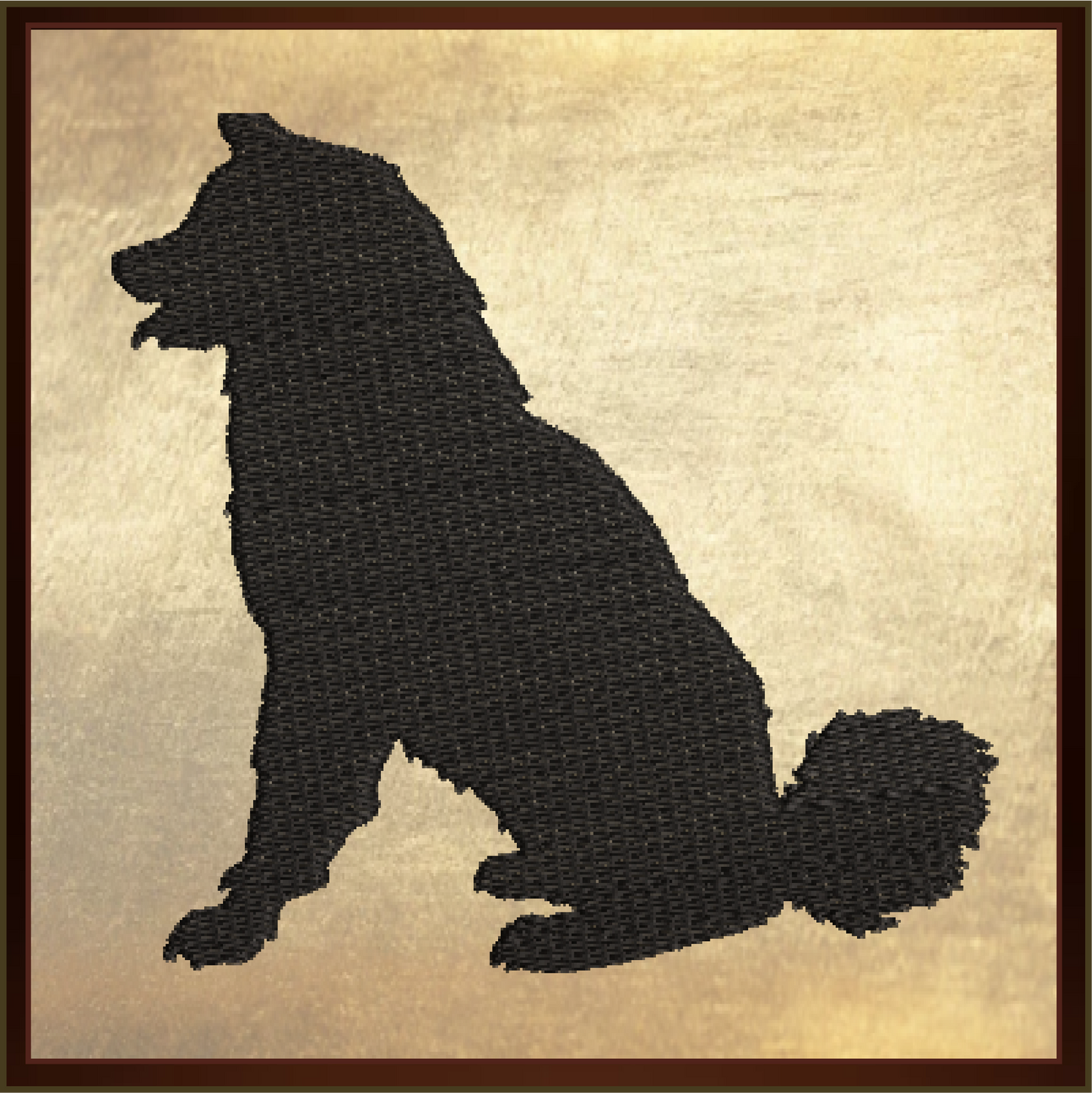Husky Dog Breed Silhouette Machine Embroidery Design | Working Dog Animal Embroidery Design | 4 Sizes (0577)