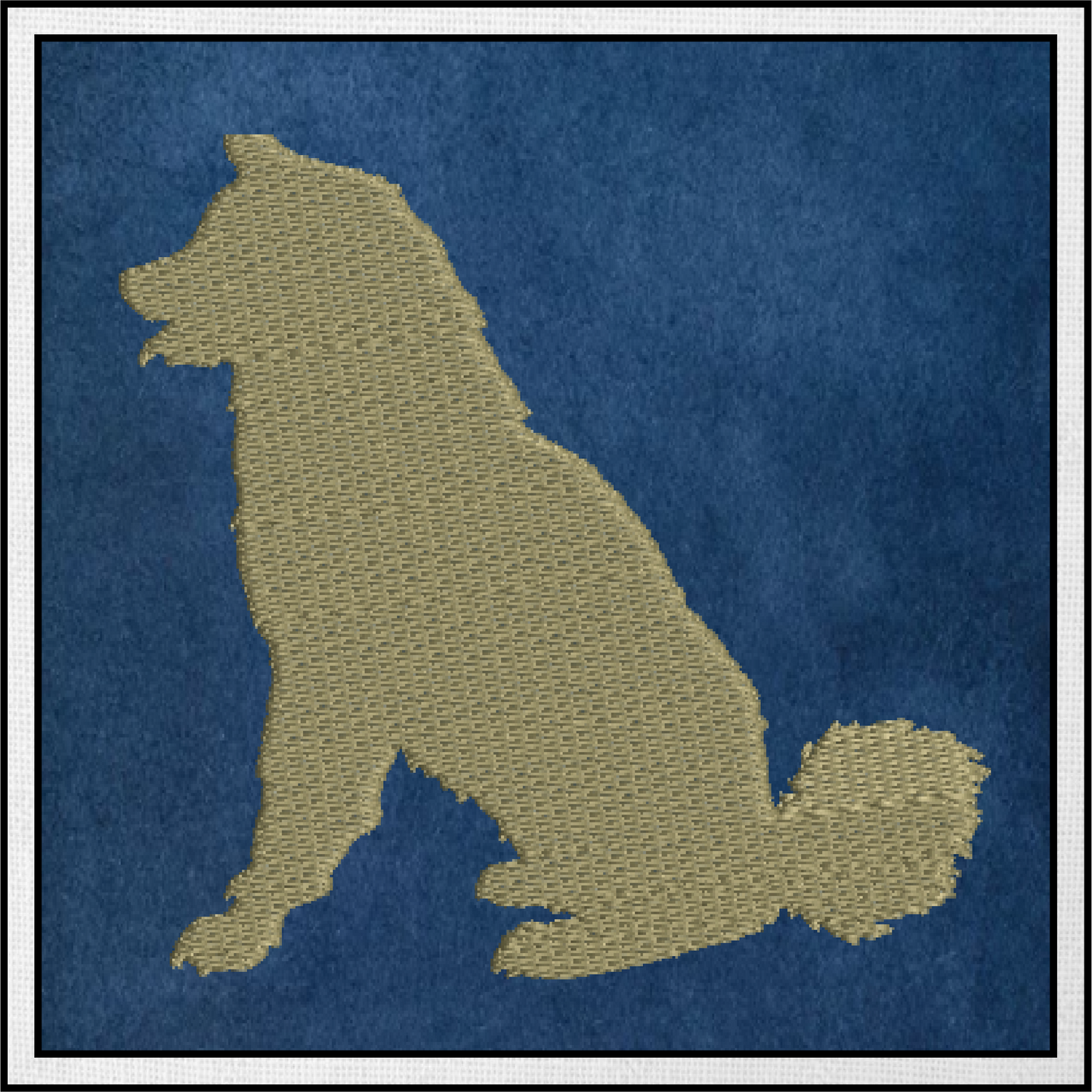 Husky Dog Breed Silhouette Machine Embroidery Design | Working Dog Animal Embroidery Design | 4 Sizes (0577)