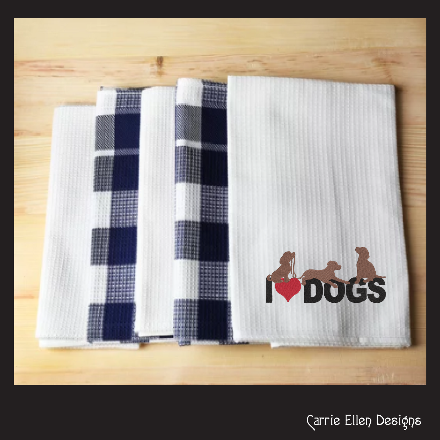 I Love Dogs Machine Embroidery Design – I Heart Dogs Silhouette Pattern – 6 Sizes (1251)