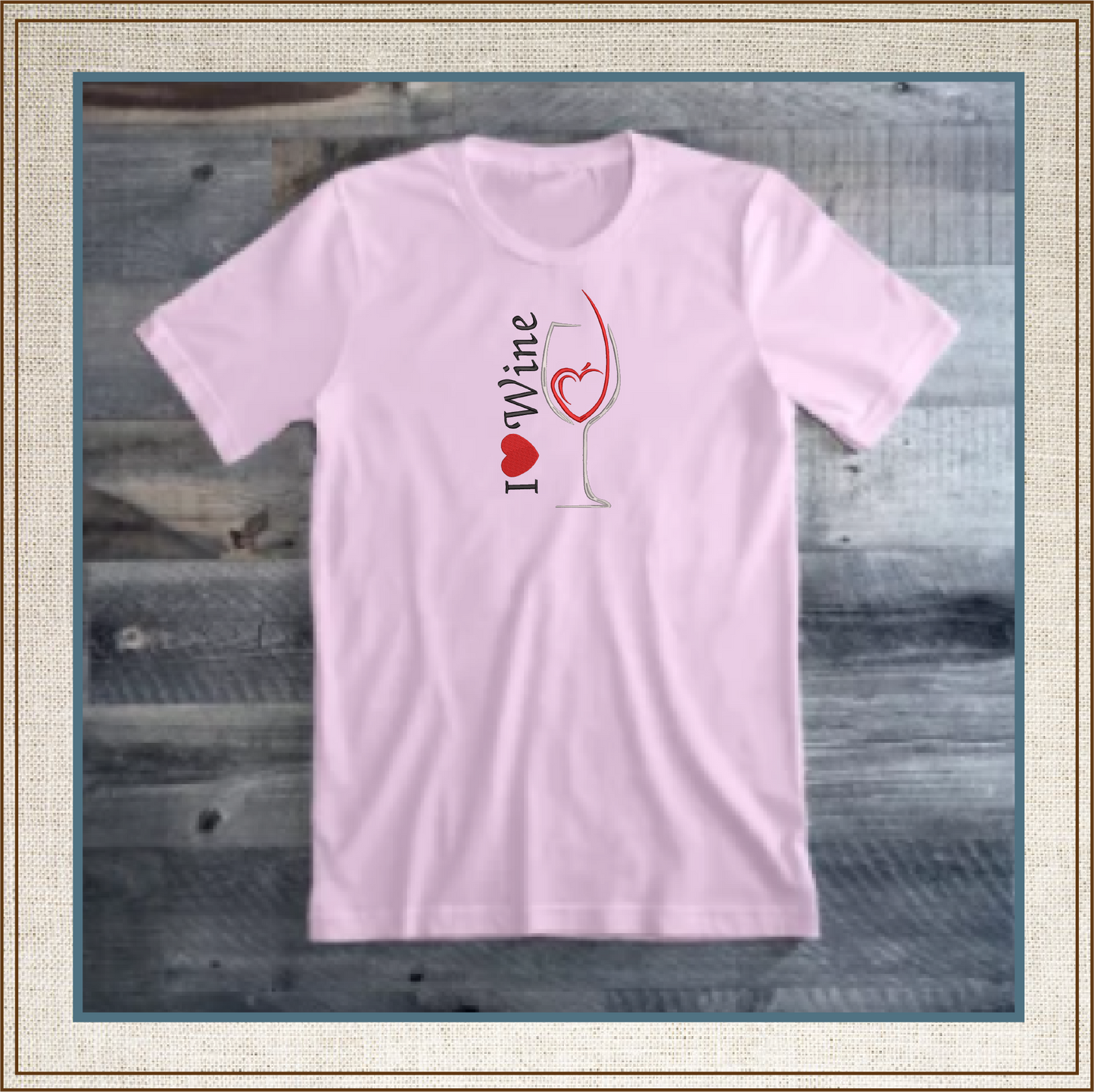 I Love Wine Machine Embroidery Design | Wine Lover Embroidery Pattern | Wine Glass & Heart Stitch Design | 10 Sizes (0627)