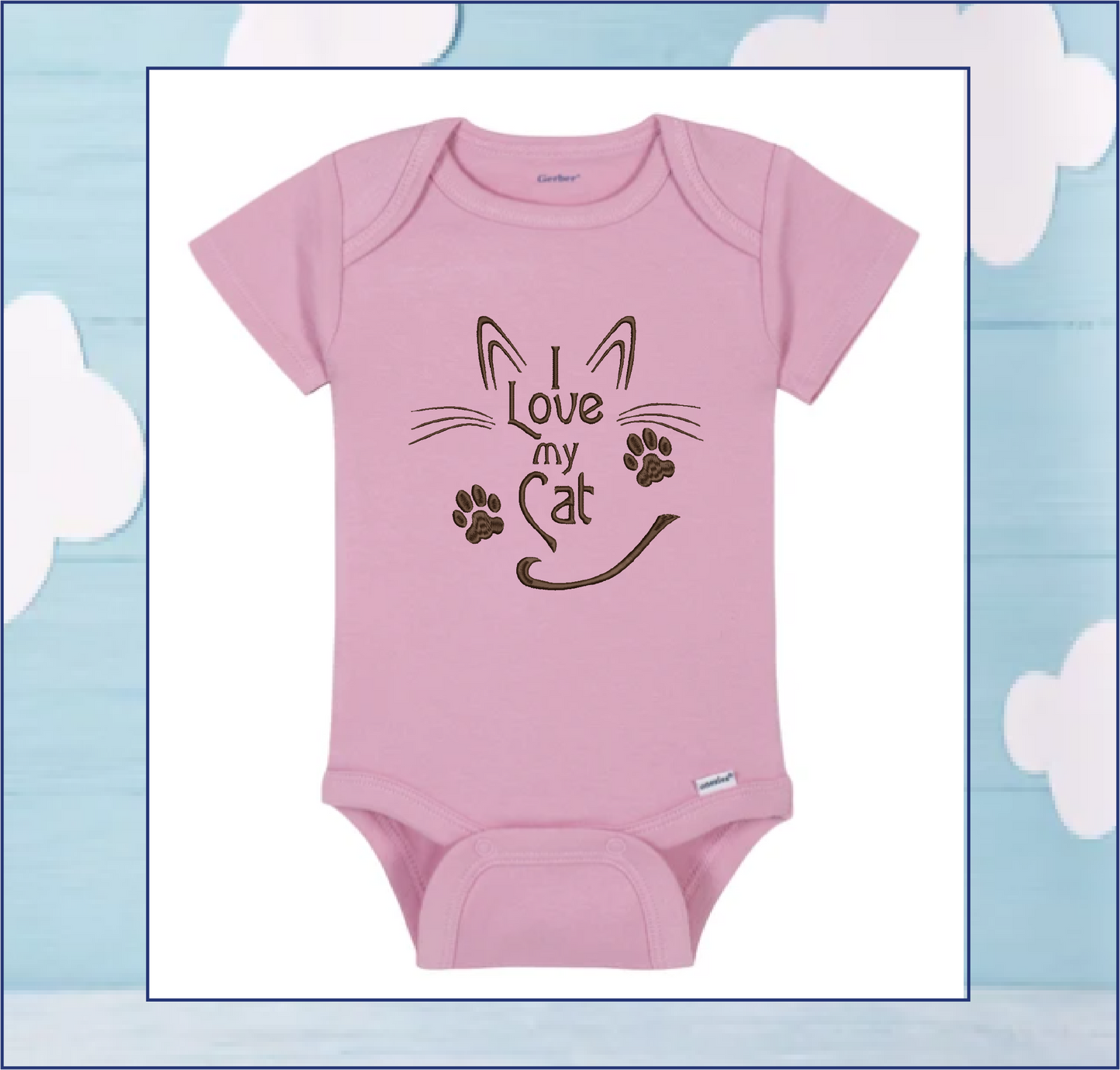 Cat Machine Embroidery Design, I Love my Cat Embroidery Quotes and Sayings, Animal Pet Embroidery Design, 8 Sizes (0893)