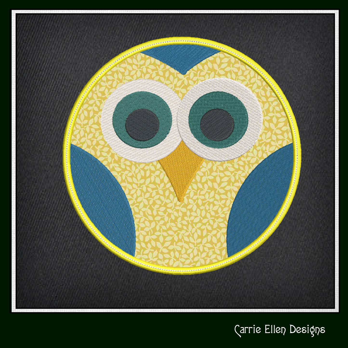 Owl ITH Jar Opener Machine Embroidery Design, Lid Gripper, Owl Jar Gripper, In The Hoop Embroidery Projects (1433)