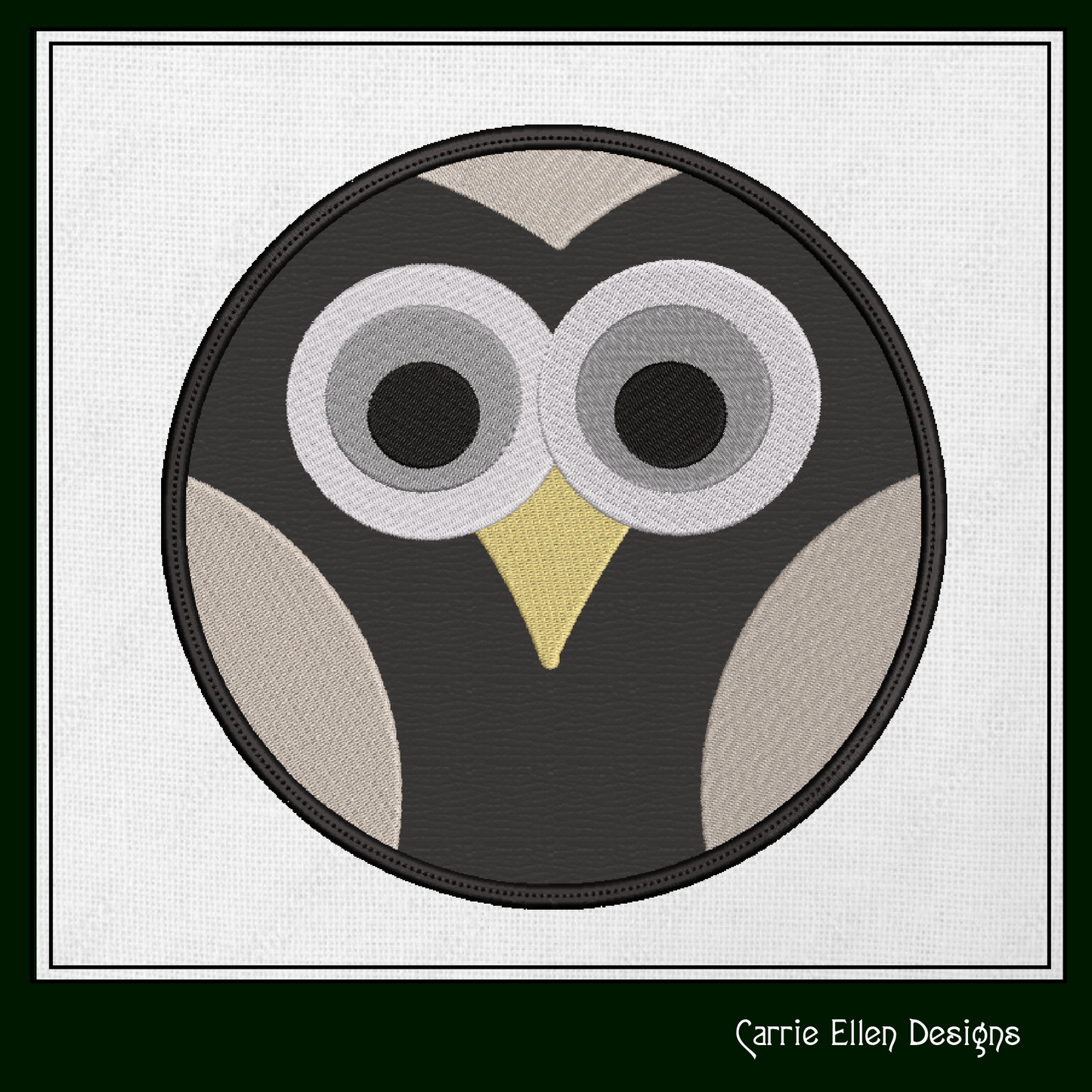 Owl ITH Jar Opener Machine Embroidery Design, Lid Gripper, Owl Jar Gripper, In The Hoop Embroidery Projects (1433)
