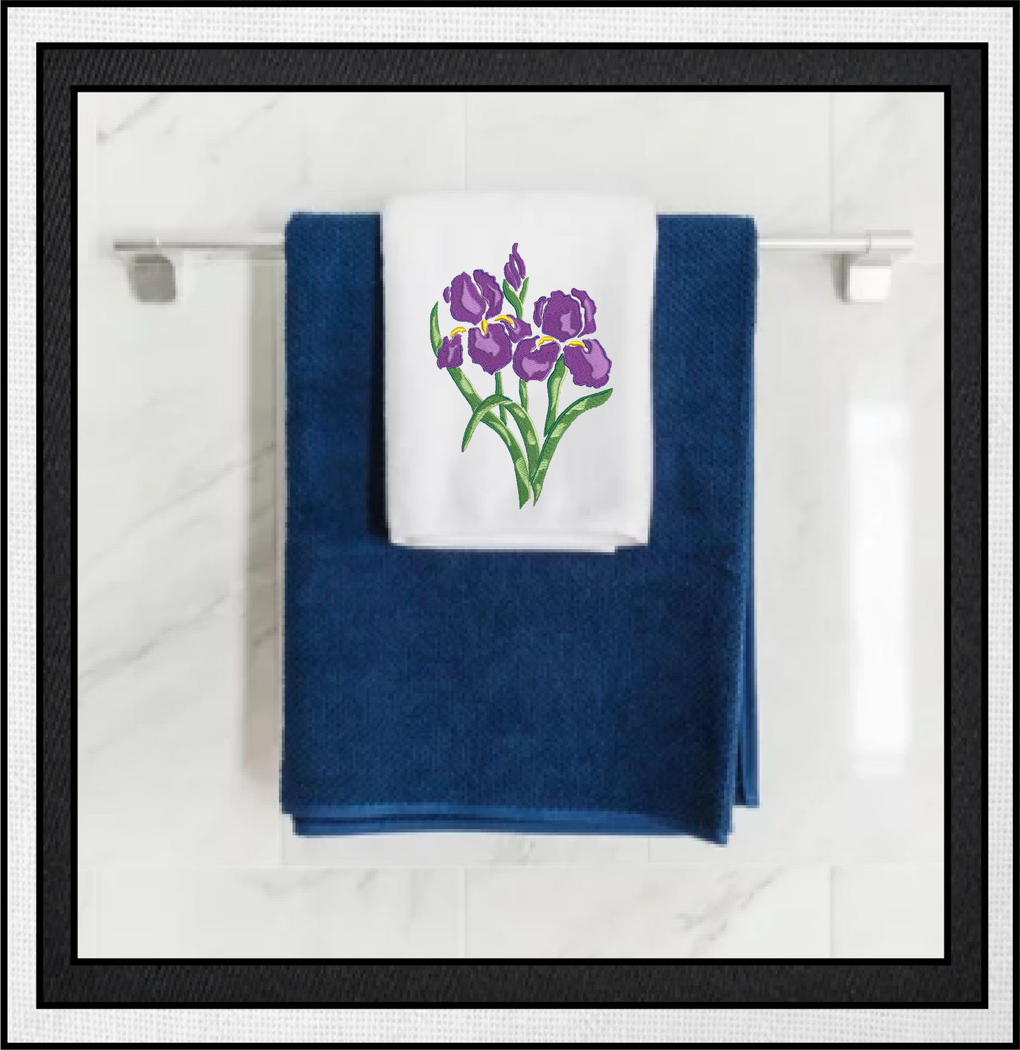 Iris Machine Embroidery Design, Iris Flower Design, Lilac and Purple Iris, Garden Flowers Embroidery, 6 Sizes. (0317)