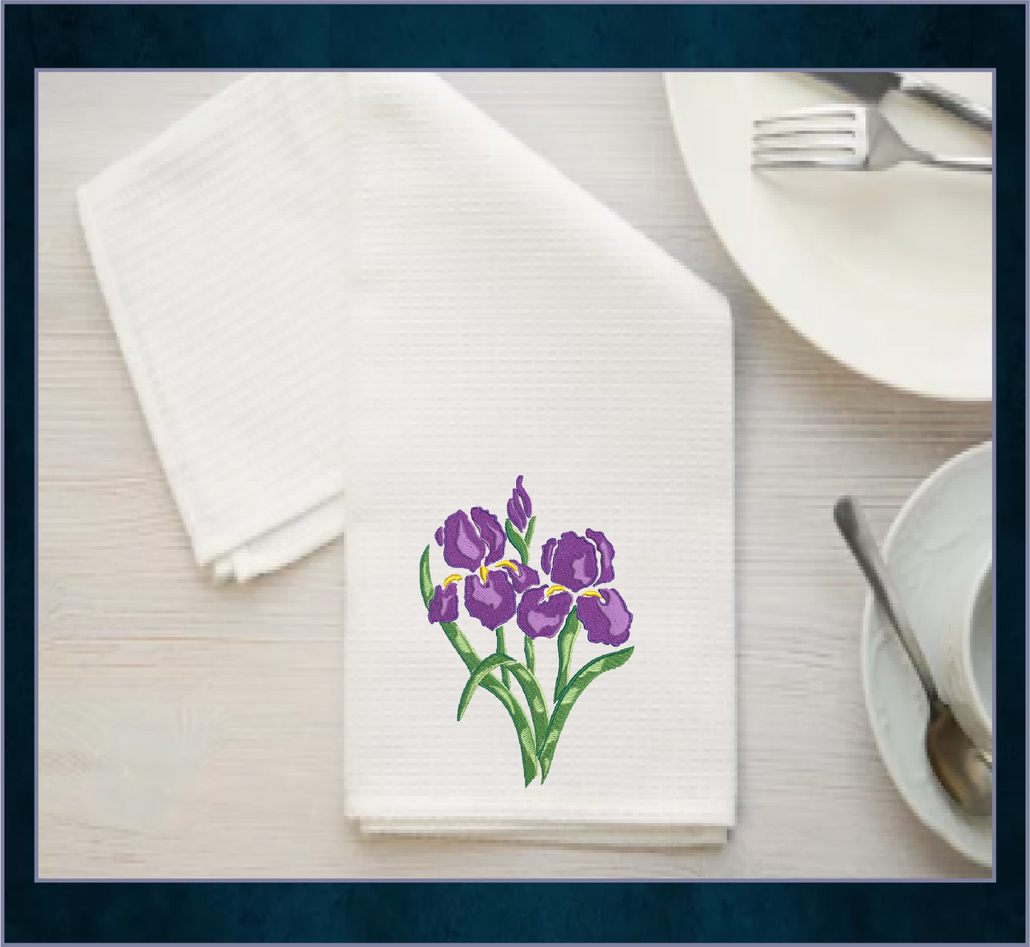 Iris Machine Embroidery Design, Iris Flower Design, Lilac and Purple Iris, Garden Flowers Embroidery, 6 Sizes. (0317)