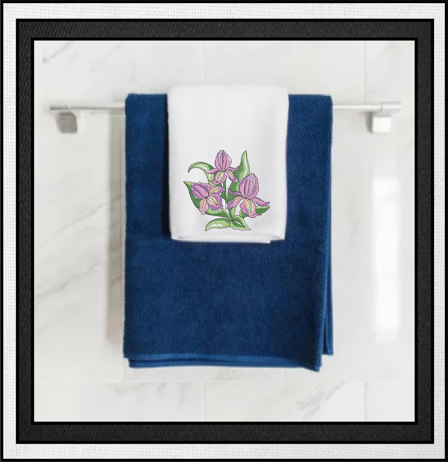 Iris Machine Embroidery Design, Iris Flower Design, Pink and Lilac Garden Flowers Embroidery, 6 Sizes. (0318)
