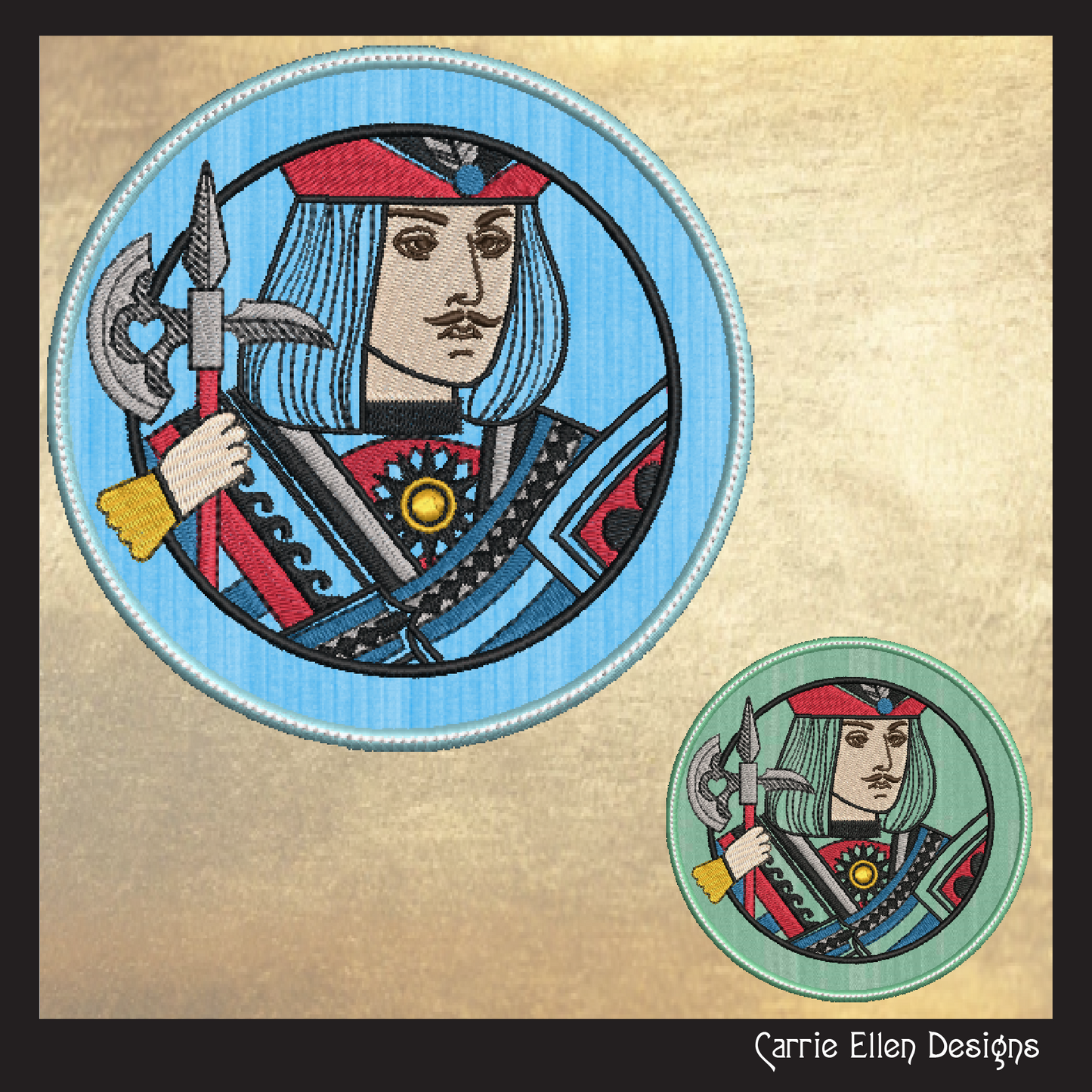 Jack Face Card ITH Jar Opener Machine Embroidery Design, Lid Gripper, In The Hoop Embroidery Projects (1413)