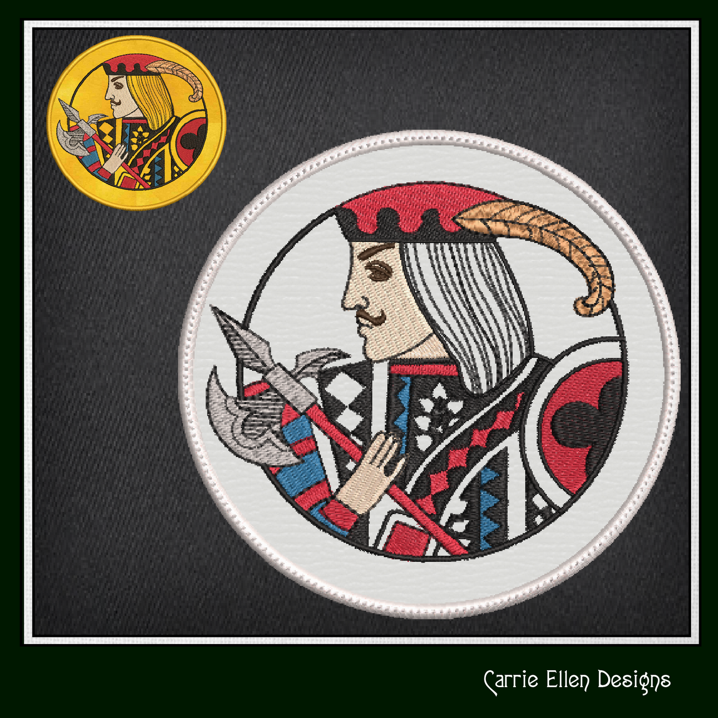 Jack Face Card ITH Jar Opener Machine Embroidery Design, Lid Gripper, In The Hoop Embroidery Projects (1412)