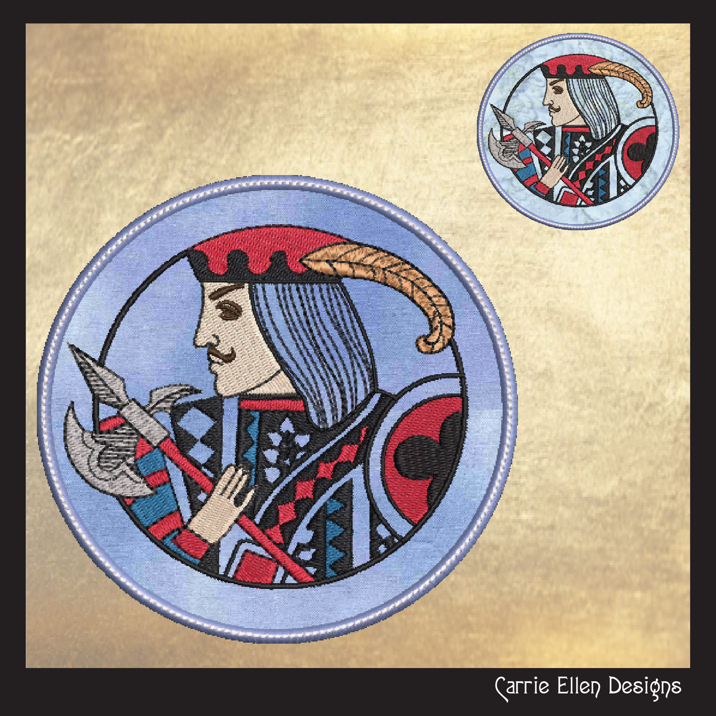 Jack Face Card ITH Jar Opener Machine Embroidery Design, Lid Gripper, In The Hoop Embroidery Projects (1412)