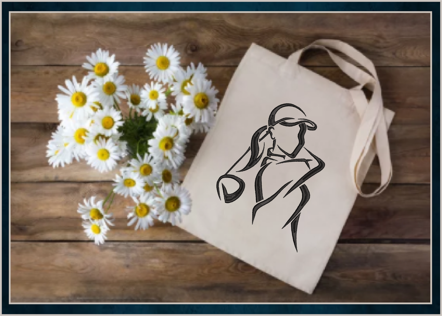 Lady Golfer Silhouette Machine Embroidery Design | Women’s Golf Sport Design | Golfing Embroidery Pattern | 6 Sizes (0702)