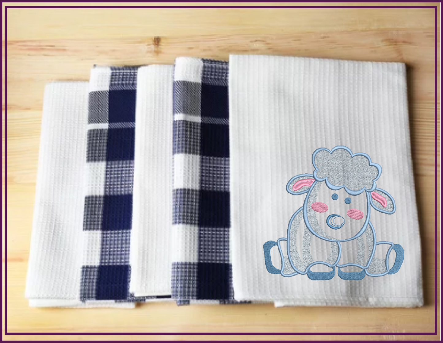 Little Lamb Machine Embroidery Design – Children’s Animal Pattern for Nursery & Baby Décor, 6 Sizes (0528)