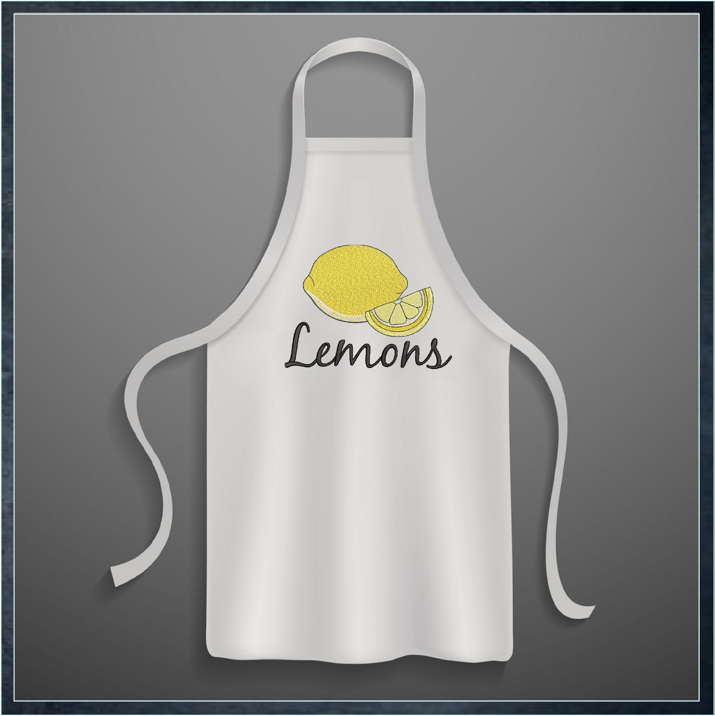 Fresh Lemons Machine Embroidery Design | Summer Citrus Fruit Embroidery | Orchard Fruits Design | 8 Sizes (0952)