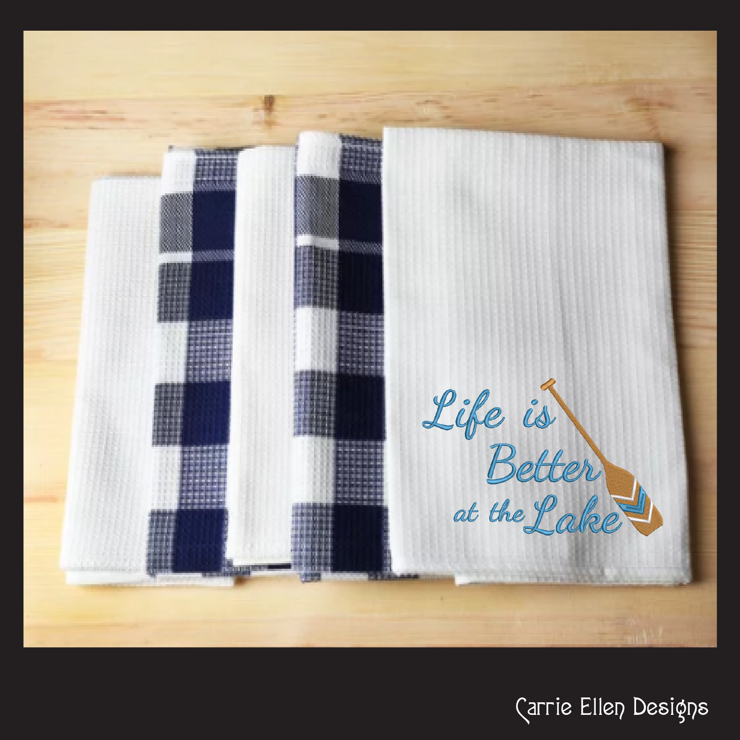 Life is Better at the Lake Machine Embroidery Design, Lake Vacation Décor, Beach House (1695)
