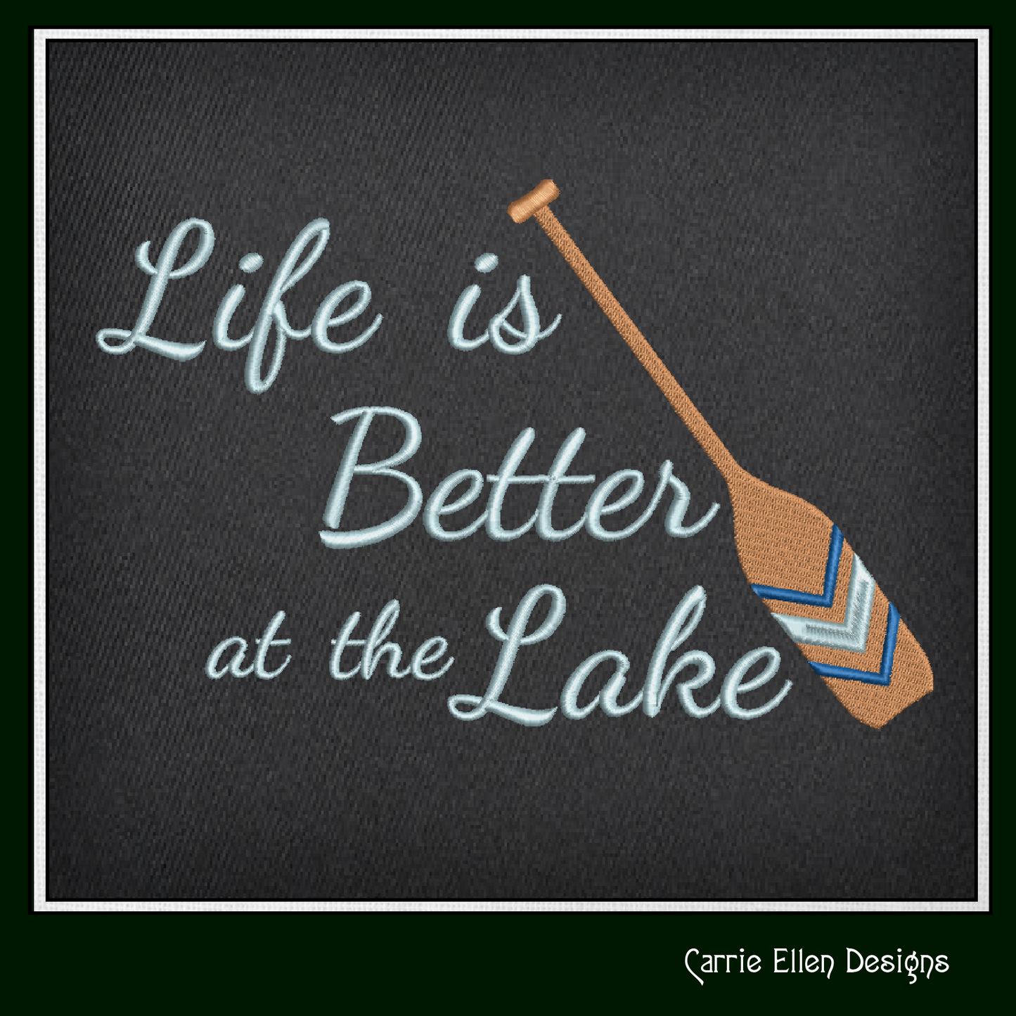 Life is Better at the Lake Machine Embroidery Design, Lake Vacation Décor, Beach House (1695)