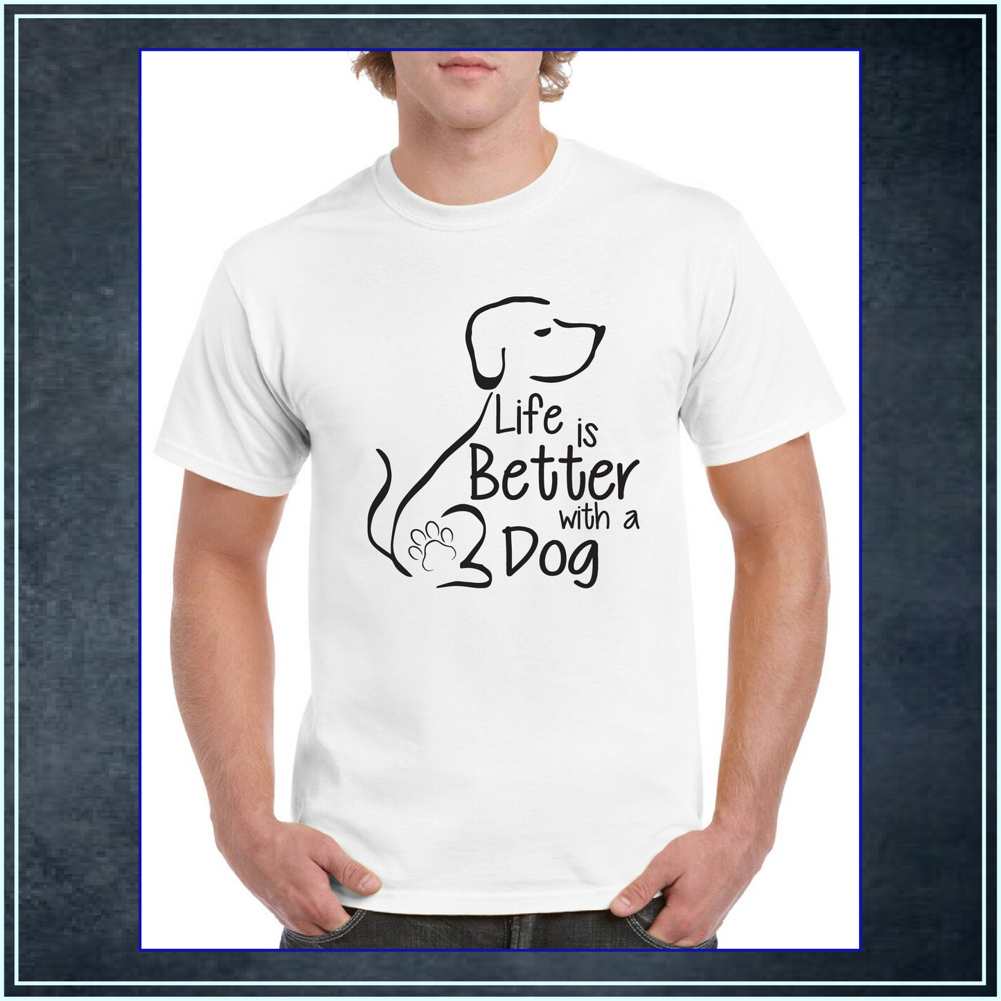 Dog Lover SVG Vector Design, Life is Better with a Dog Print and Cut File (1586)