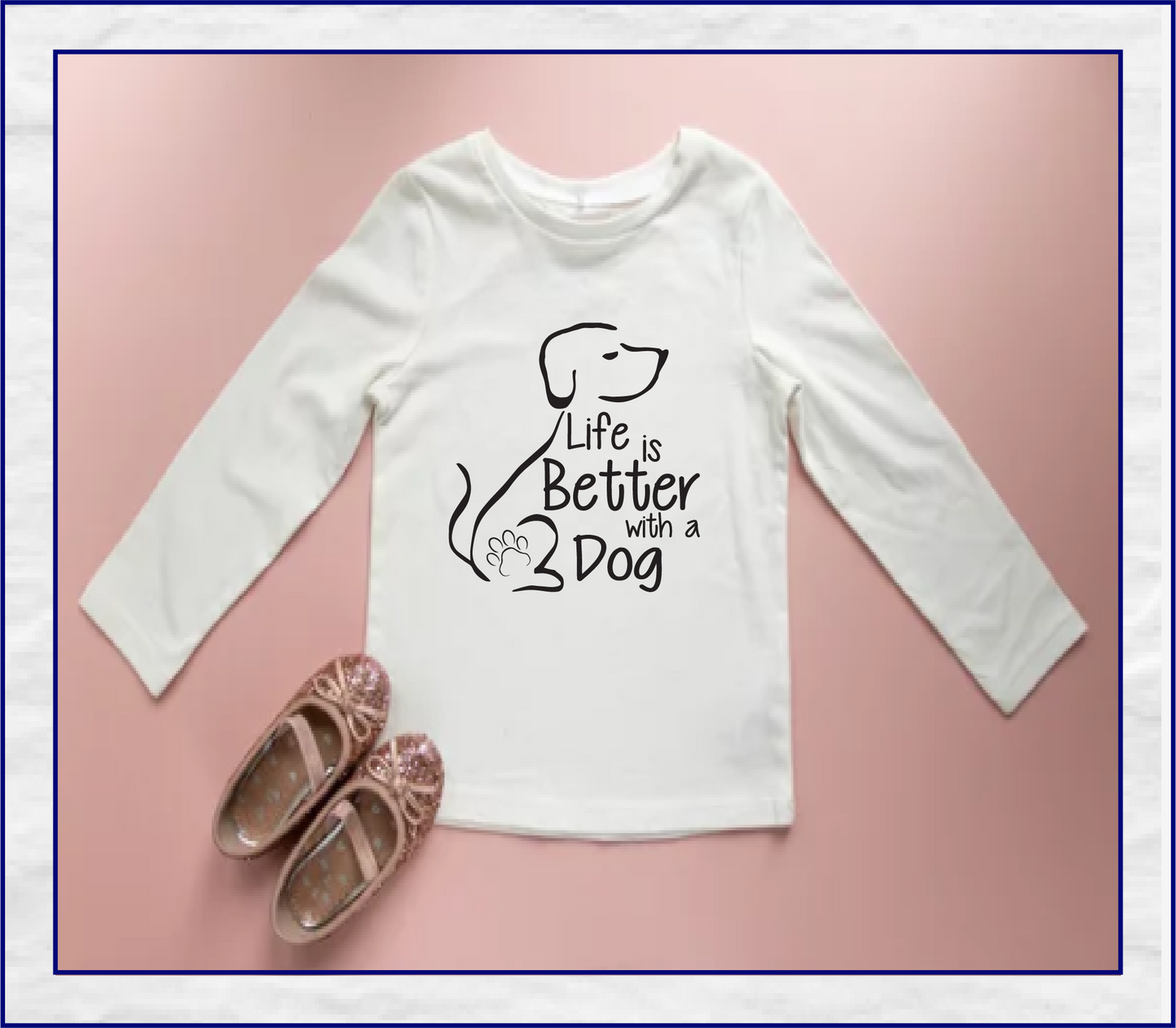 Dog Lover SVG Vector Design, Life is Better with a Dog Print and Cut File (1586)