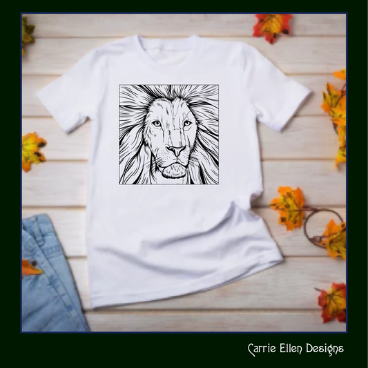 Lion Head SVG Vector Design, Safari Cat, Wildlife Cut File, Cricut (1587)
