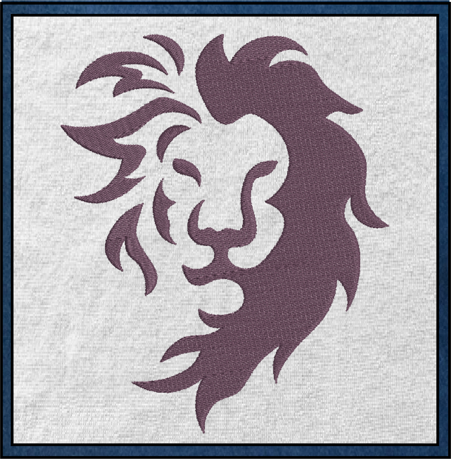 Lion Head Silhouette Machine Embroidery Design – Bold Animal Logo, Large Cat Embroidery Pattern, 6 Sizes (0532)