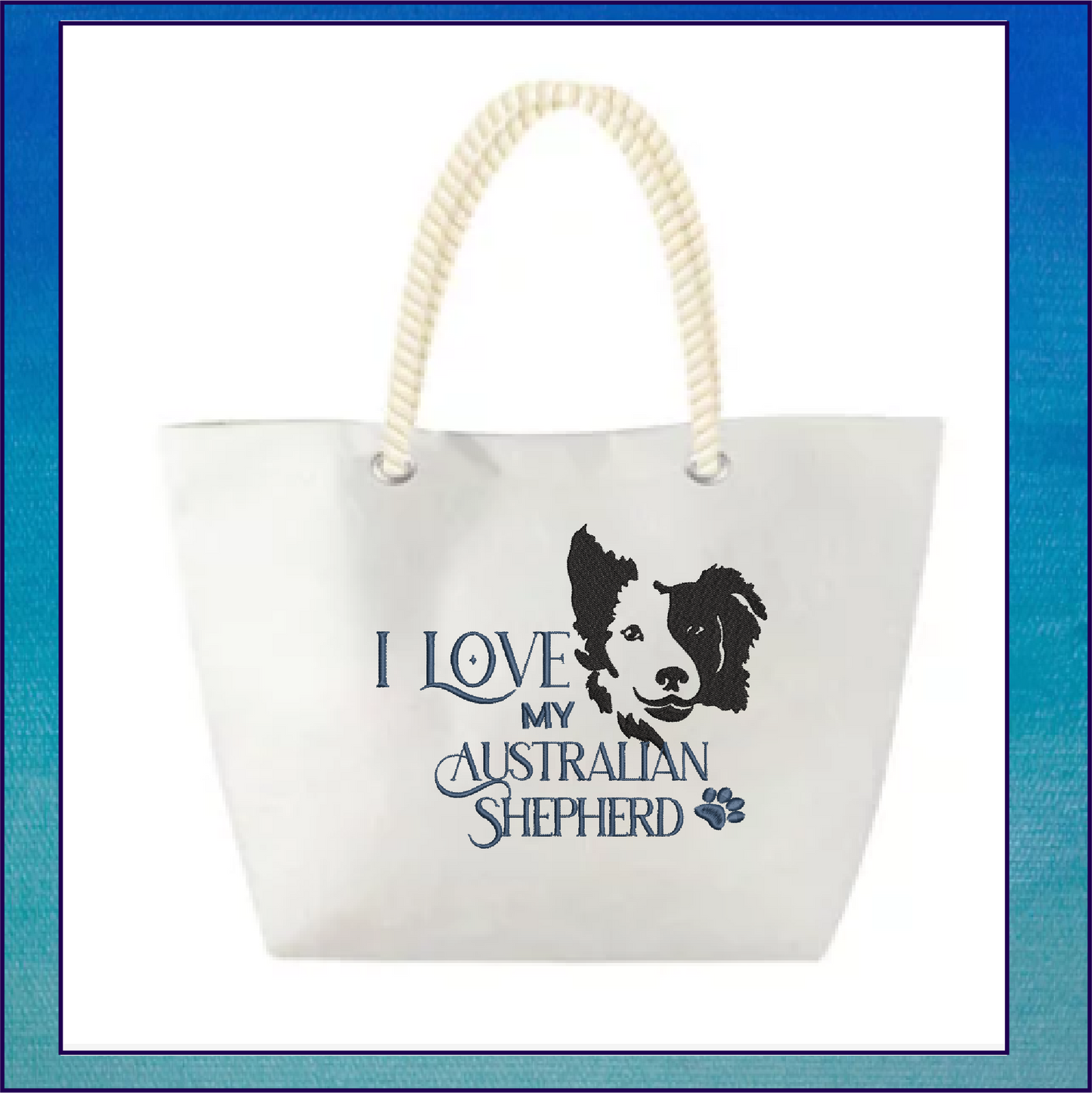 I Love My Australian Shepherd Machine Embroidery Design – Pet Dog Pattern, Dog Lover, 8 Sizes (0511)