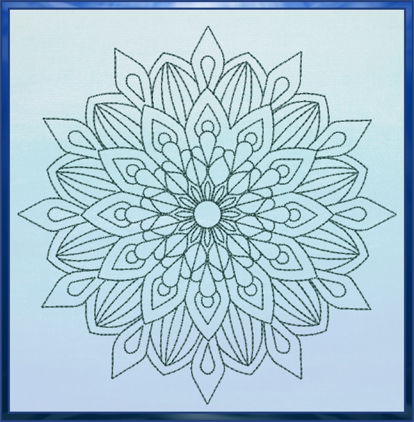 Mandala Machine Embroidery Design – Intricate Lace Floral Pattern, Spiritual Line Art Embroidery, 8 Sizes (0560)