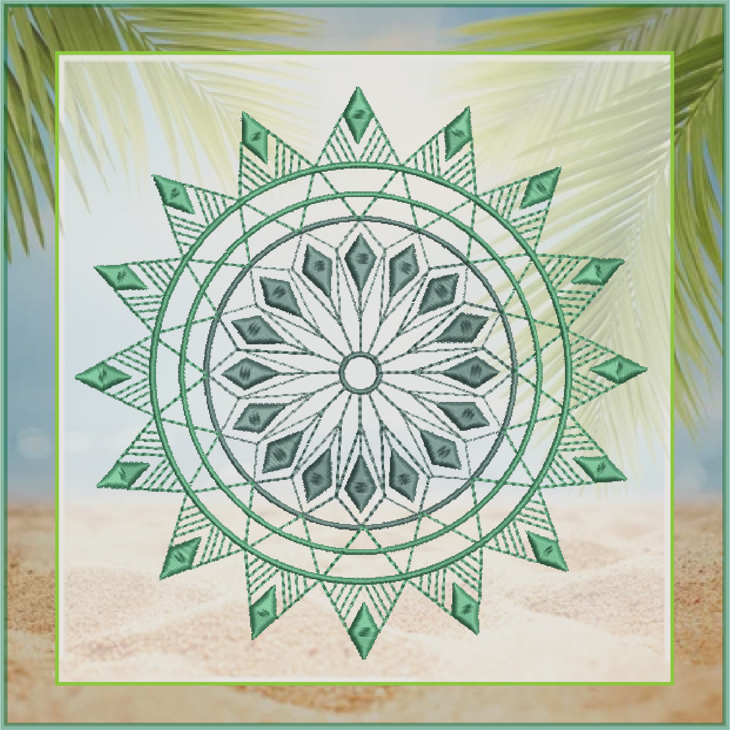 Mandala Machine Embroidery Design – Intricate Lace Floral Pattern, Spiritual Line Art Embroidery, 8 Sizes (0562)