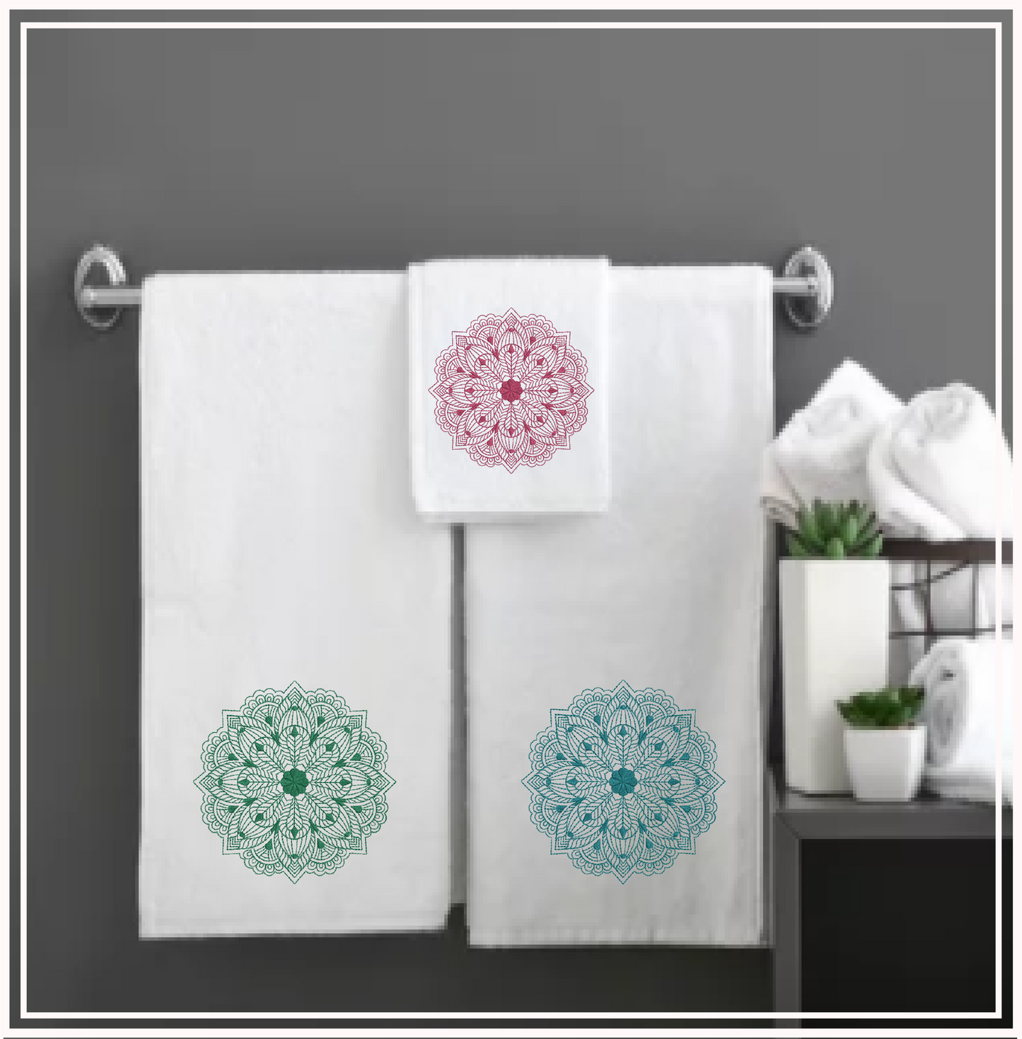 Mandala Machine Embroidery Design – Intricate Lace Floral Pattern, Spiritual Line Art Embroidery, 8 Sizes (0563)