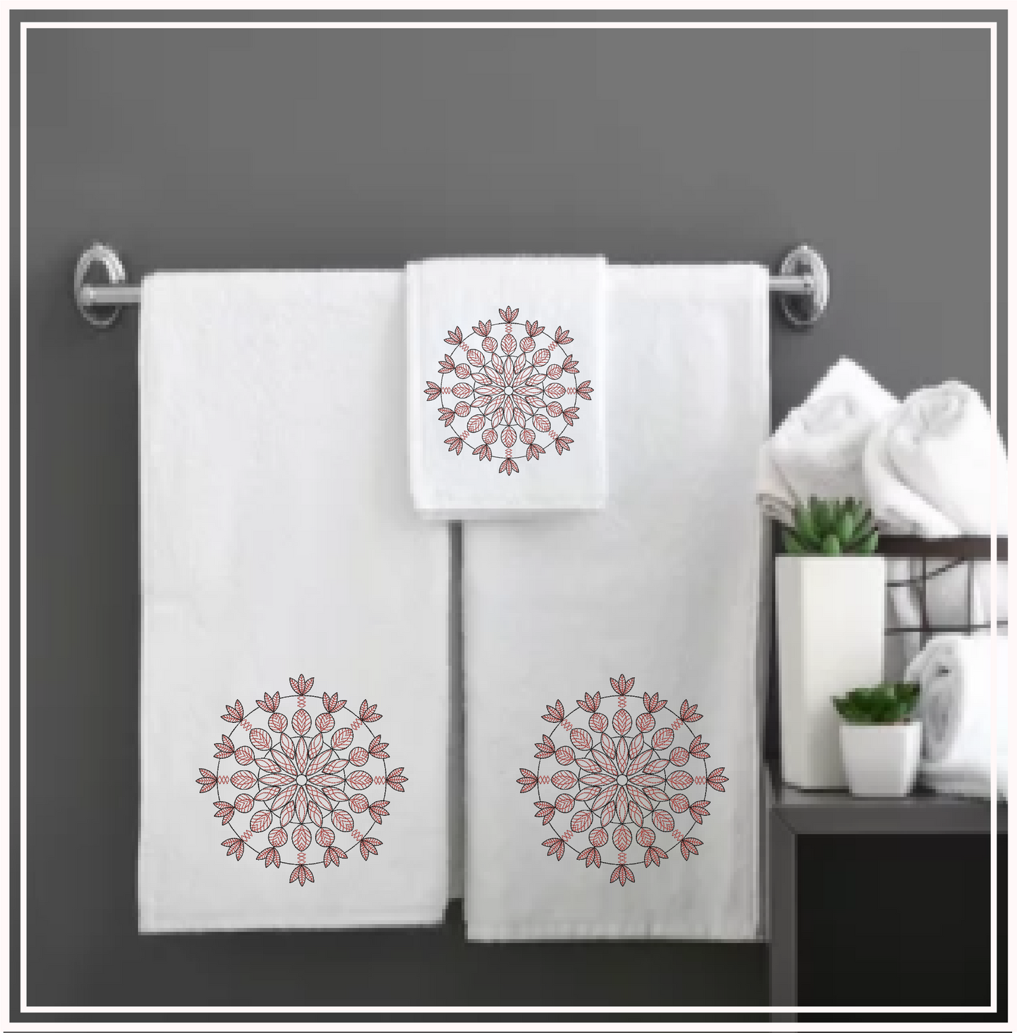 Mandala Machine Embroidery Design – Intricate Lace Floral Pattern, Spiritual Line Art Embroidery, 6 Sizes (0566)