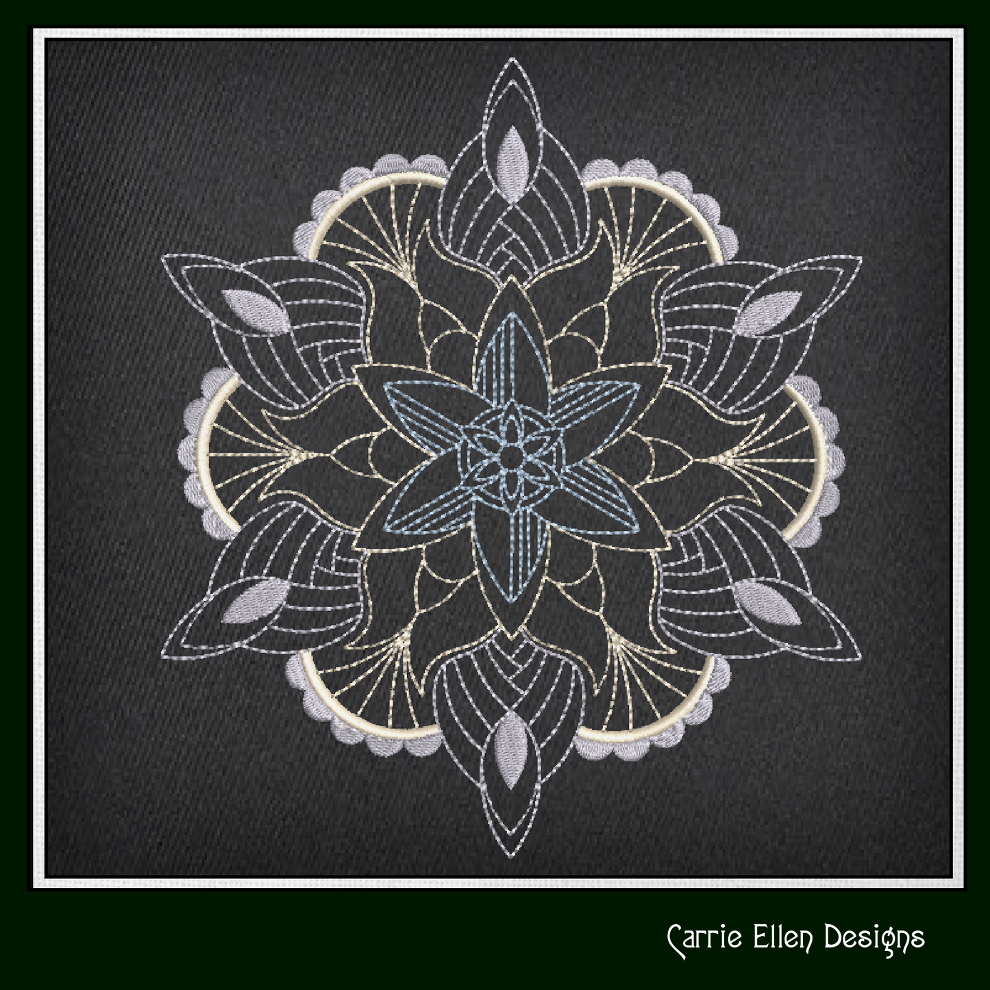Mandala Embroidery Design | Lace Mandala Machine Embroidery Design | Design Element (0685)