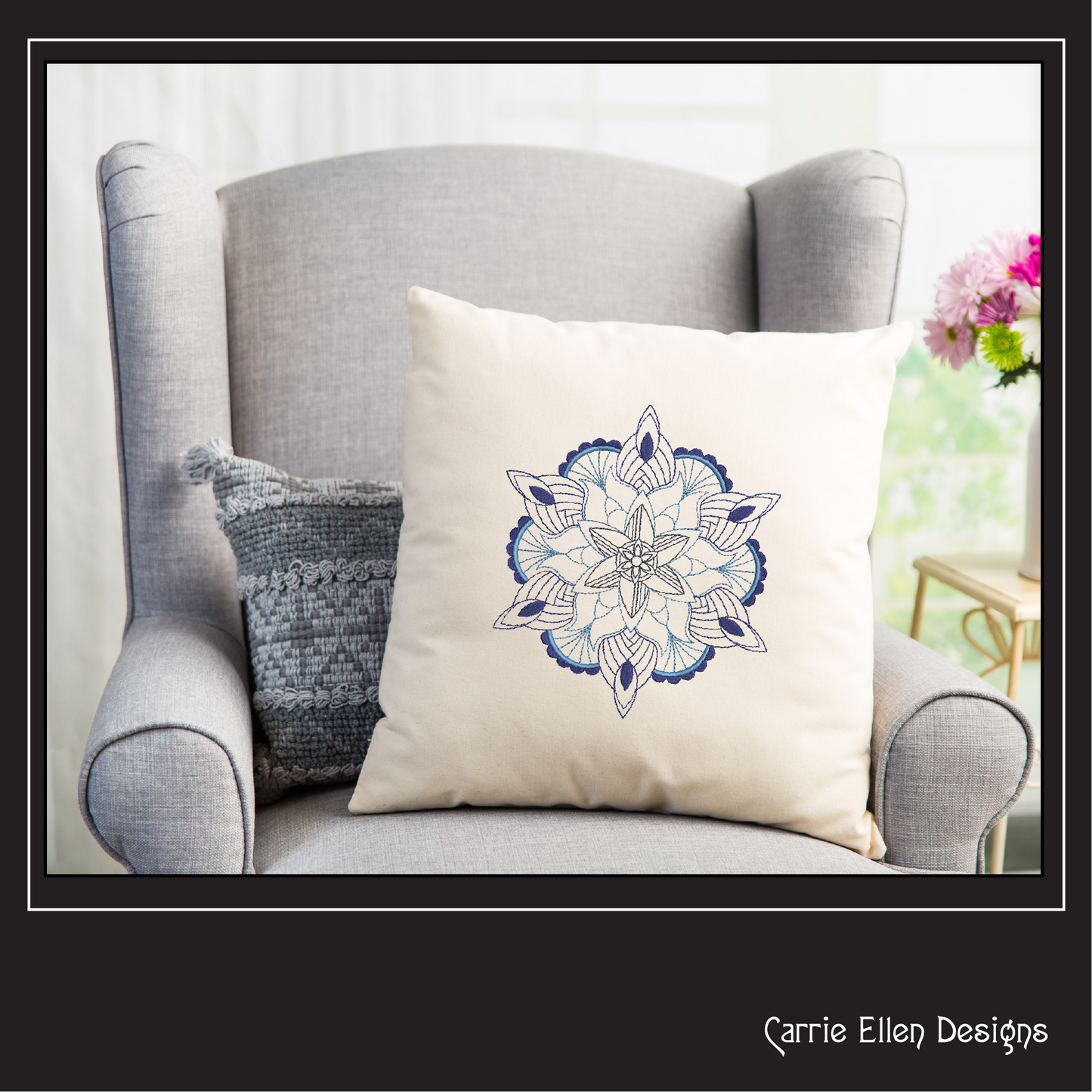Mandala Embroidery Design | Lace Mandala Machine Embroidery Design | Design Element (0685)