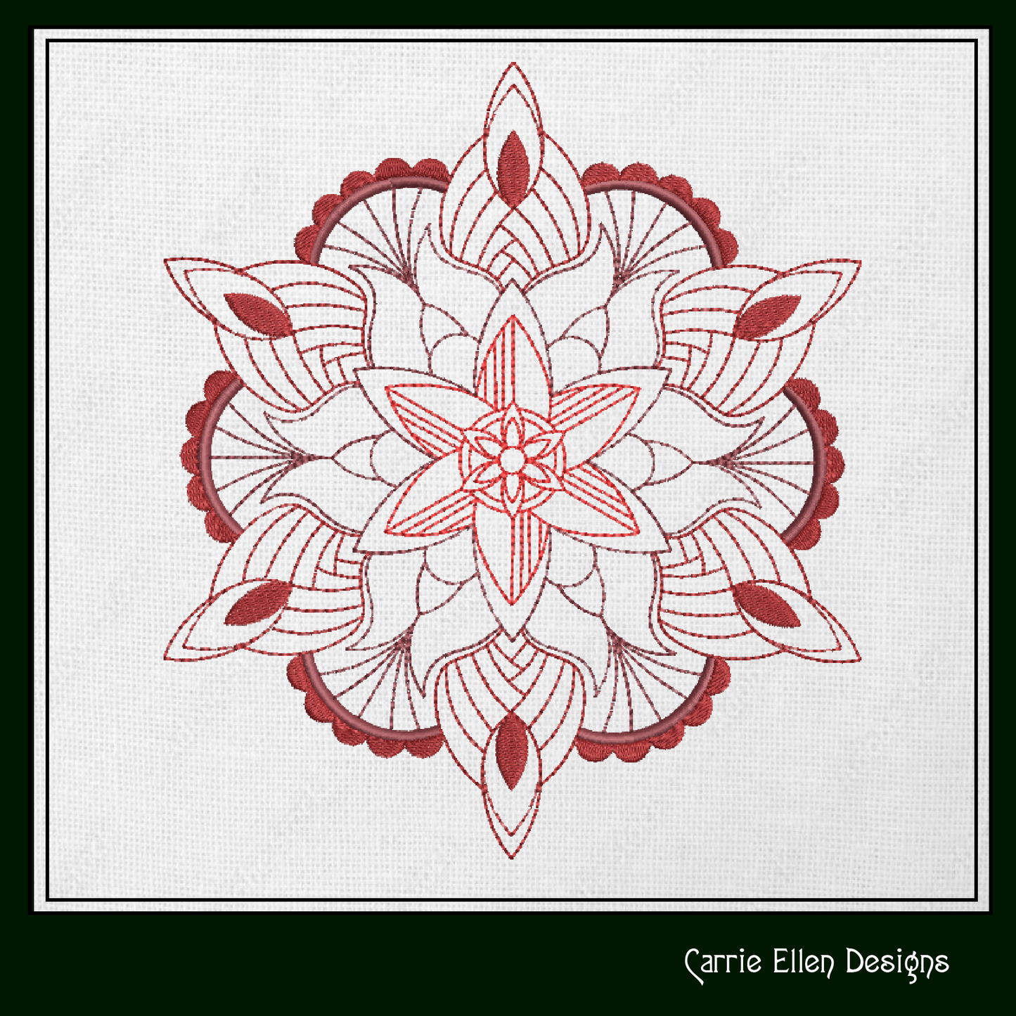 Mandala Embroidery Design | Lace Mandala Machine Embroidery Design | Design Element (0685)